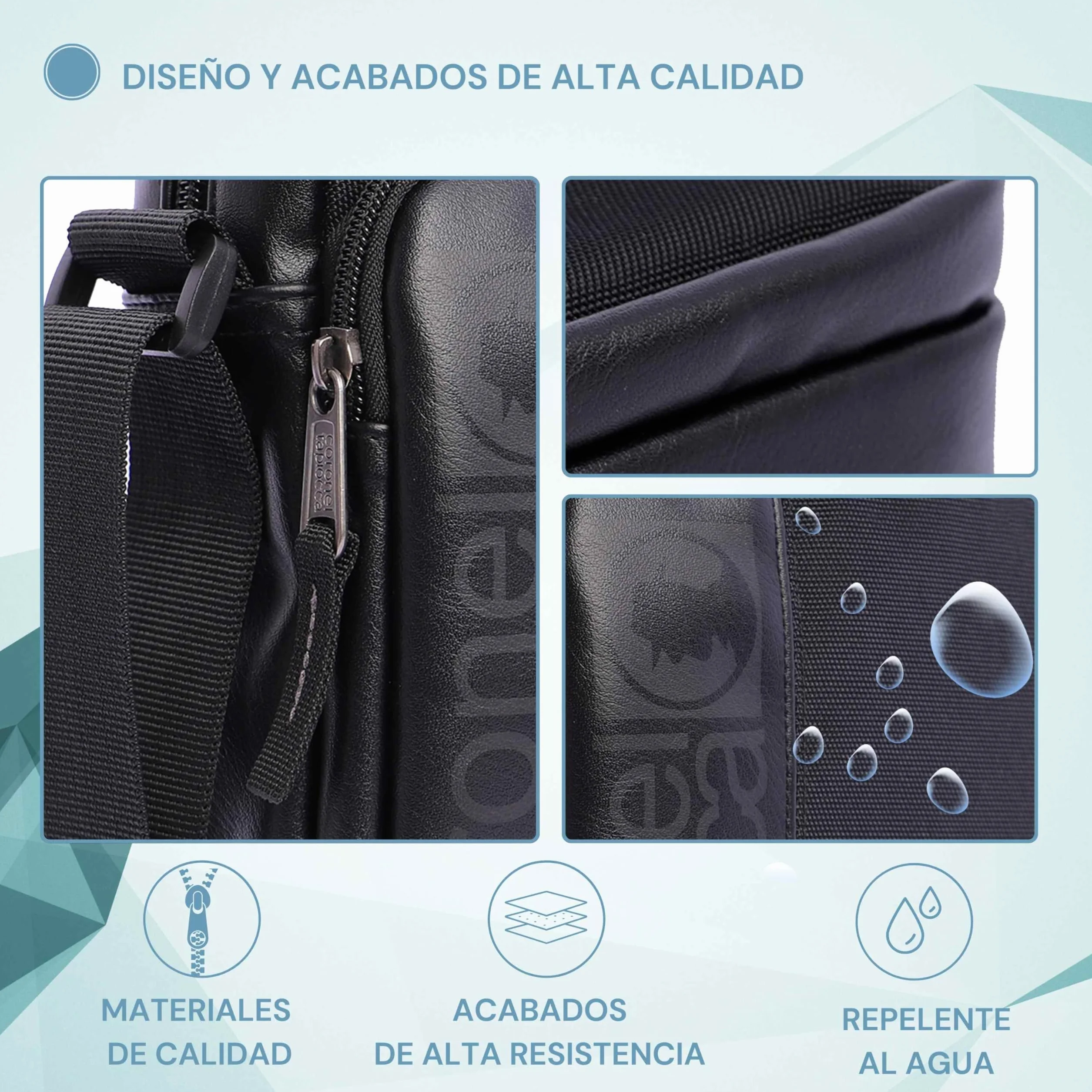Coronel Tapioca – Bandolera para hombre estilo casual | Bolso hombre bandolera compacto con múltiples compartimentos | Ideal para uso diario, viajes o trabajo