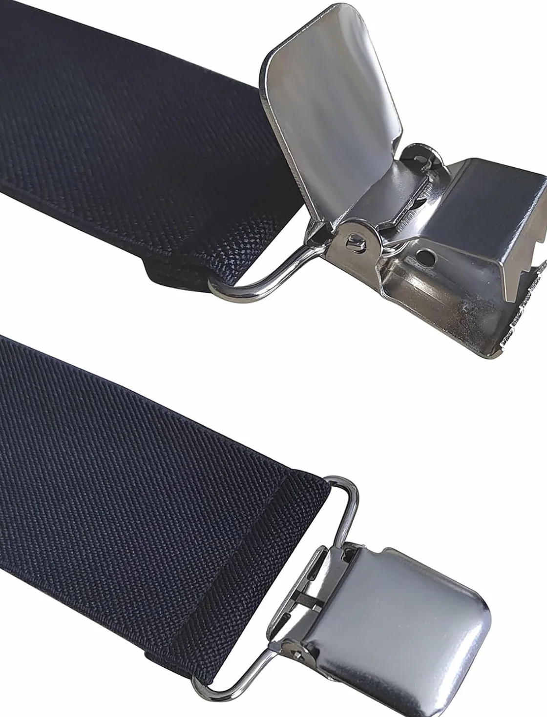 Tirantes, for hombre con hebilla de metal de 4 clips, tirantes ajustables tipo X, diseño elástico