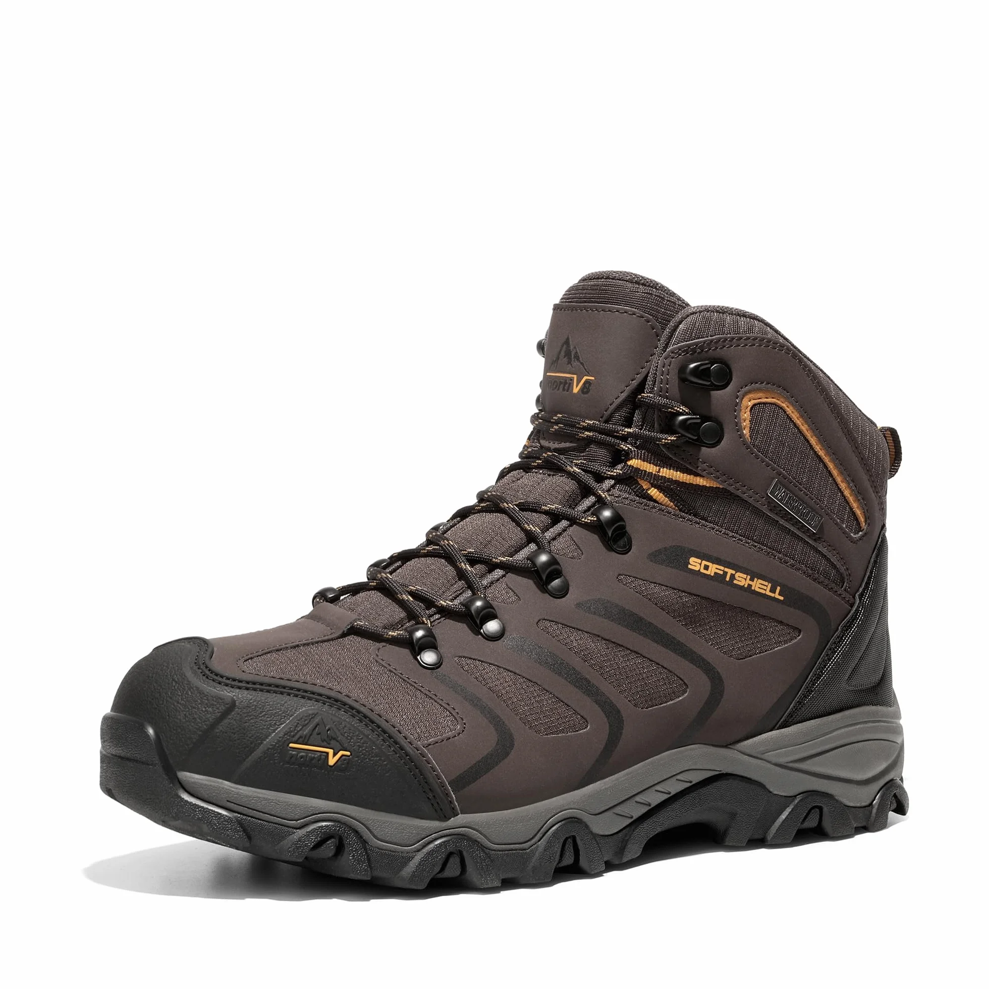 NORTIV 8 Botas de Montaña Zapatos de Senderismo Hombres Zapatillas Trekking Impermeables Ligeros al Aire Libre 160448_M-E