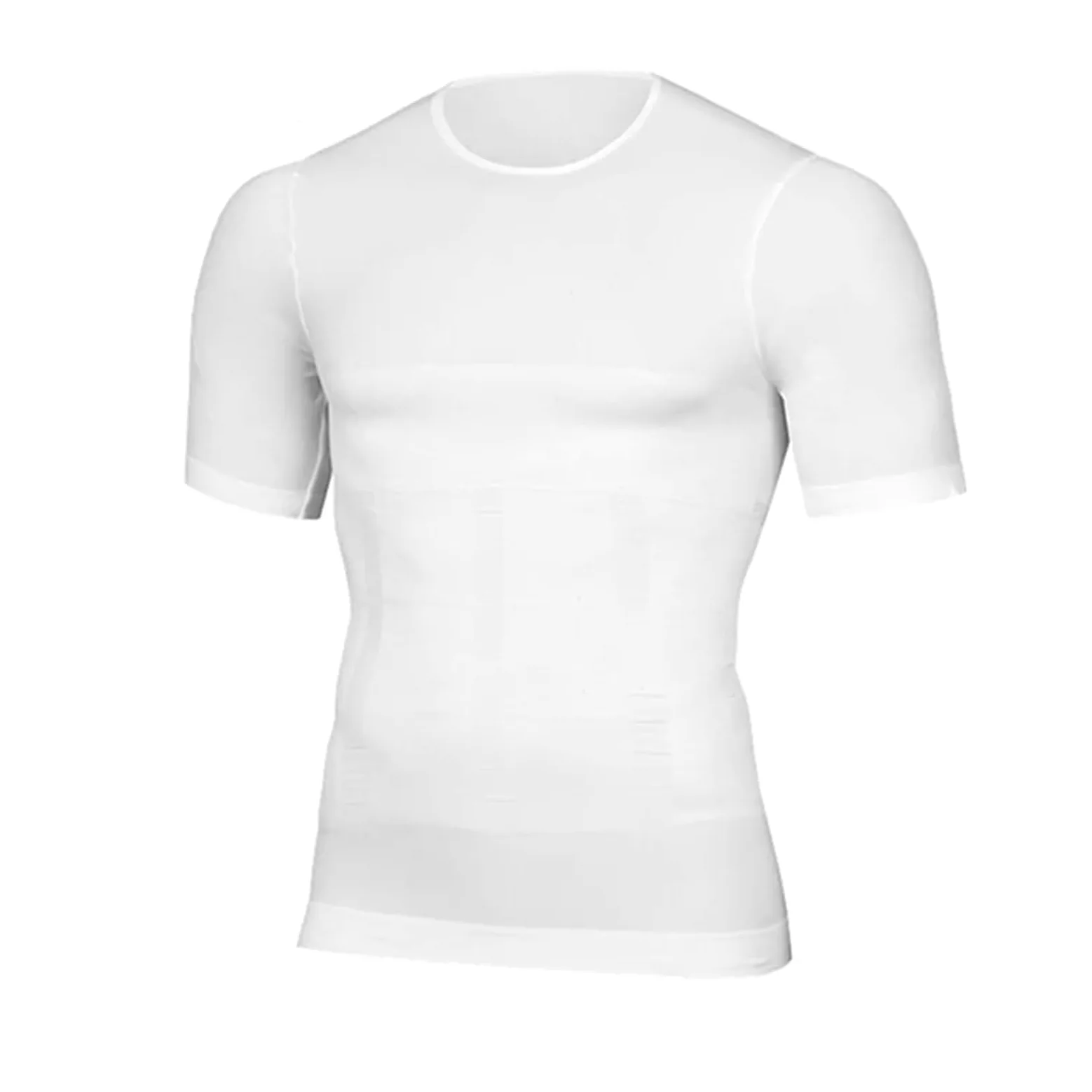 Fajas Reductoras Shapewear Camiseta de compresión for Hombre, Camiseta de tonificación Corporal, Corrector de Postura, Ropa Interior correctora for Adelgazar el Abdomen(White,XL)