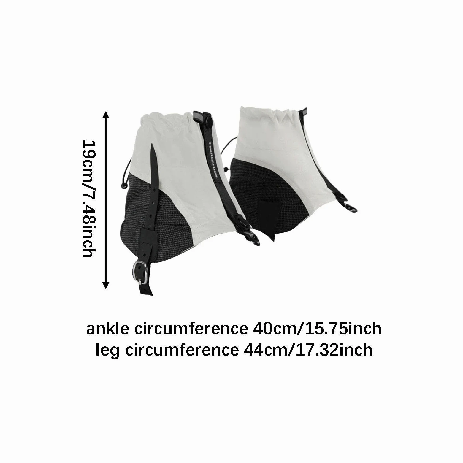 1 Par Polainas Outdoor Tobillo Bajo Impermeables Protectoras Ligeras Antidesgarro con Gancho para Cordones Adecuadas para Correr Senderismo Esquí
