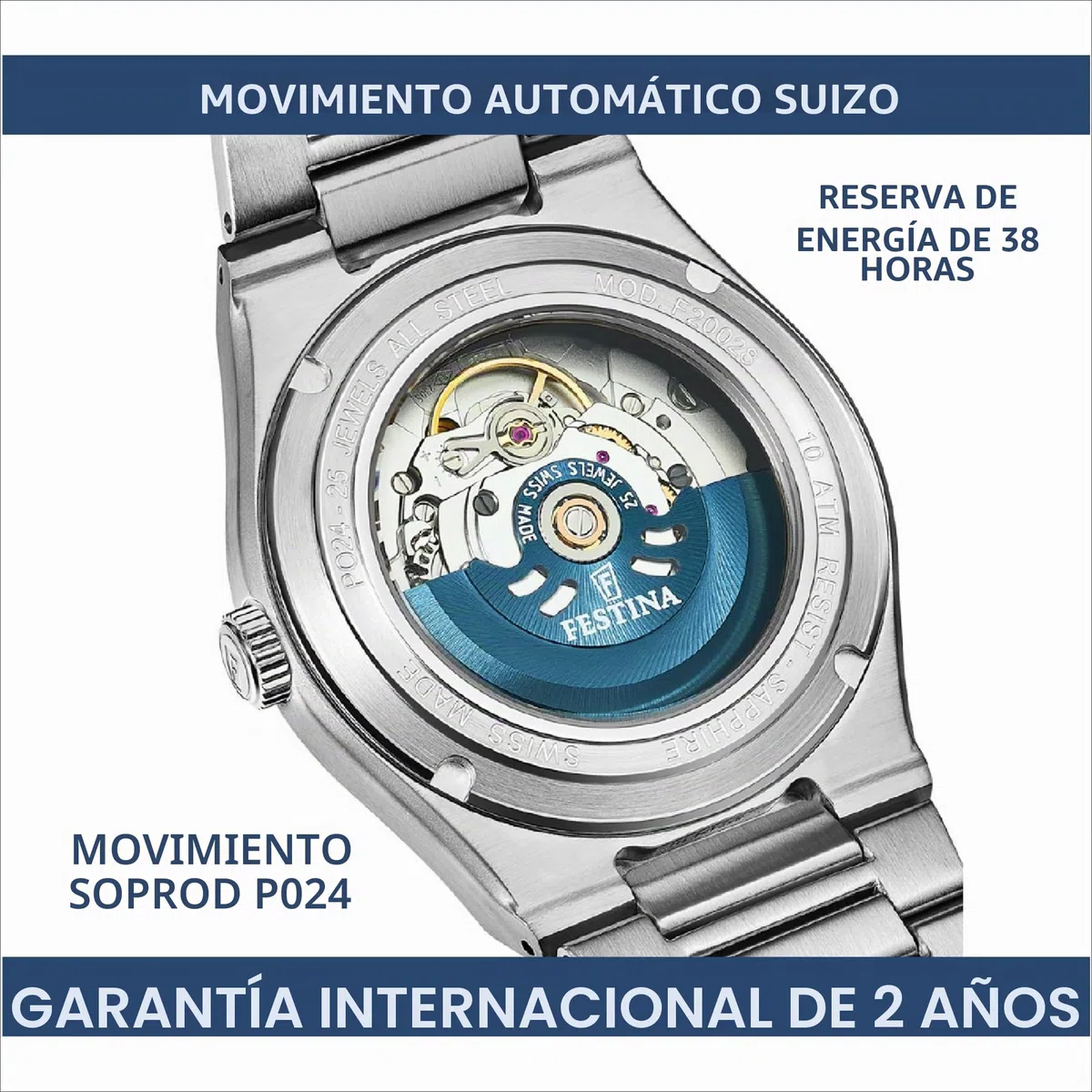 Festina Reloj automático Rivé Swiss Made