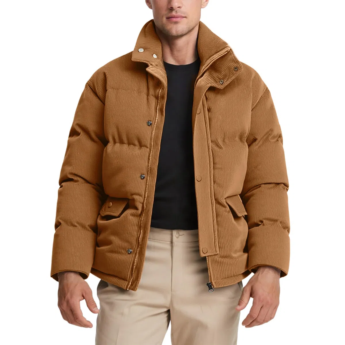 Genérico Chaqueta Hombre Invierno,Holgado y Cómodo de Pluma Ultra Ligero Plumiferos CáLido Capucha Acolchado Cazadora Bomber Ligera Invierno cremallera Casual outwear
