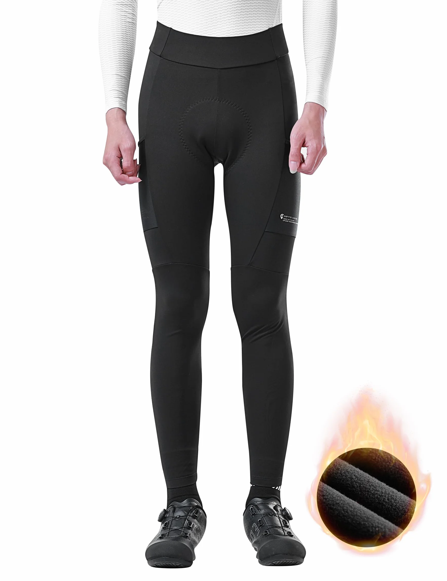 INBIKE Culotte Largo con Acolchado para Hombre Invierno Térmico CR