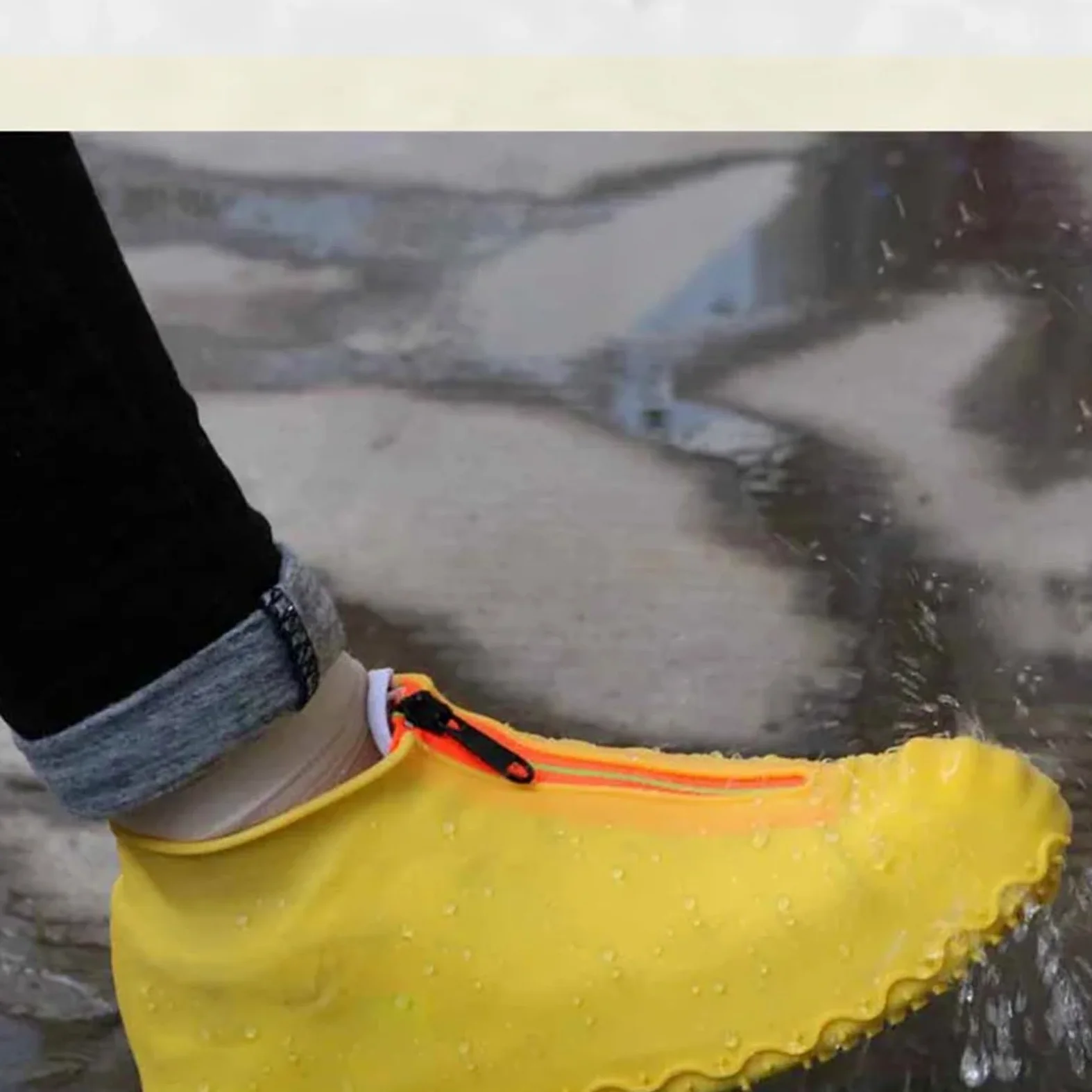 2 pares de cubiertas antideslizantes for zapatos, accesorios reutilizables for hombres, for la lluvia, for mujer, impermeables for Galoshes para Protección