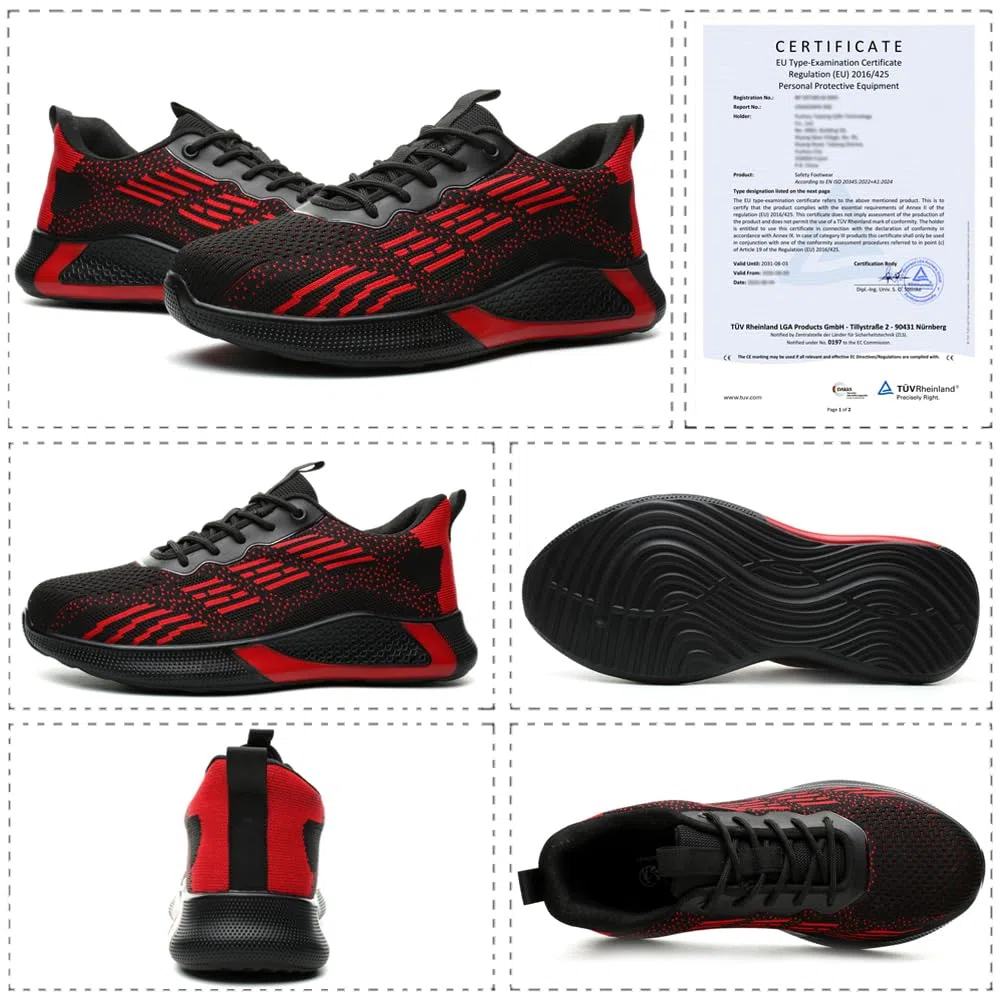 Zapatos de Seguridad para Hombre Mujer Zapatillas de Trabajo Ligero 36-46EU