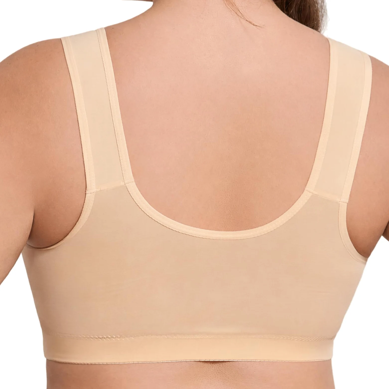 Pack De 4 Sujetadores Sin Aros para Mujer, Ropa Interior Cómoda con Cierre Delantero Y Relleno, Top Tallas Grandes Y Personas Mayores, Diseño Diario Sin Costuras Floral