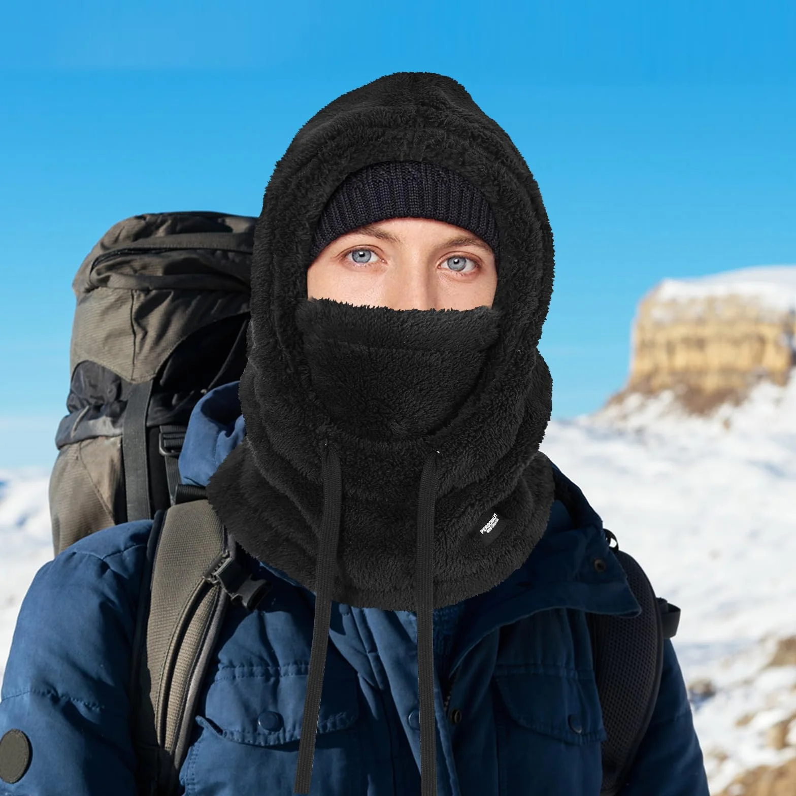Pasamontañas Térmicos de Invierno, Multifuncional Prueba de Viento Cálido Forro Polar Máscara De Esquí Mascarilla Moto, Gorro Cálido Invierno Bufanda para Mujeres Hombres Deportes Aire Libre