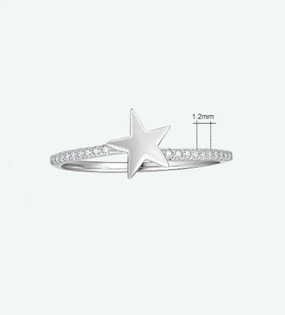 Anillos de diamante cultivados en laboratorio de oro blanco, anillos de compromiso para mujer, oro auténtico, estrella, anillo de aniversario, alianzas con diamante cultivado en laboratorio para