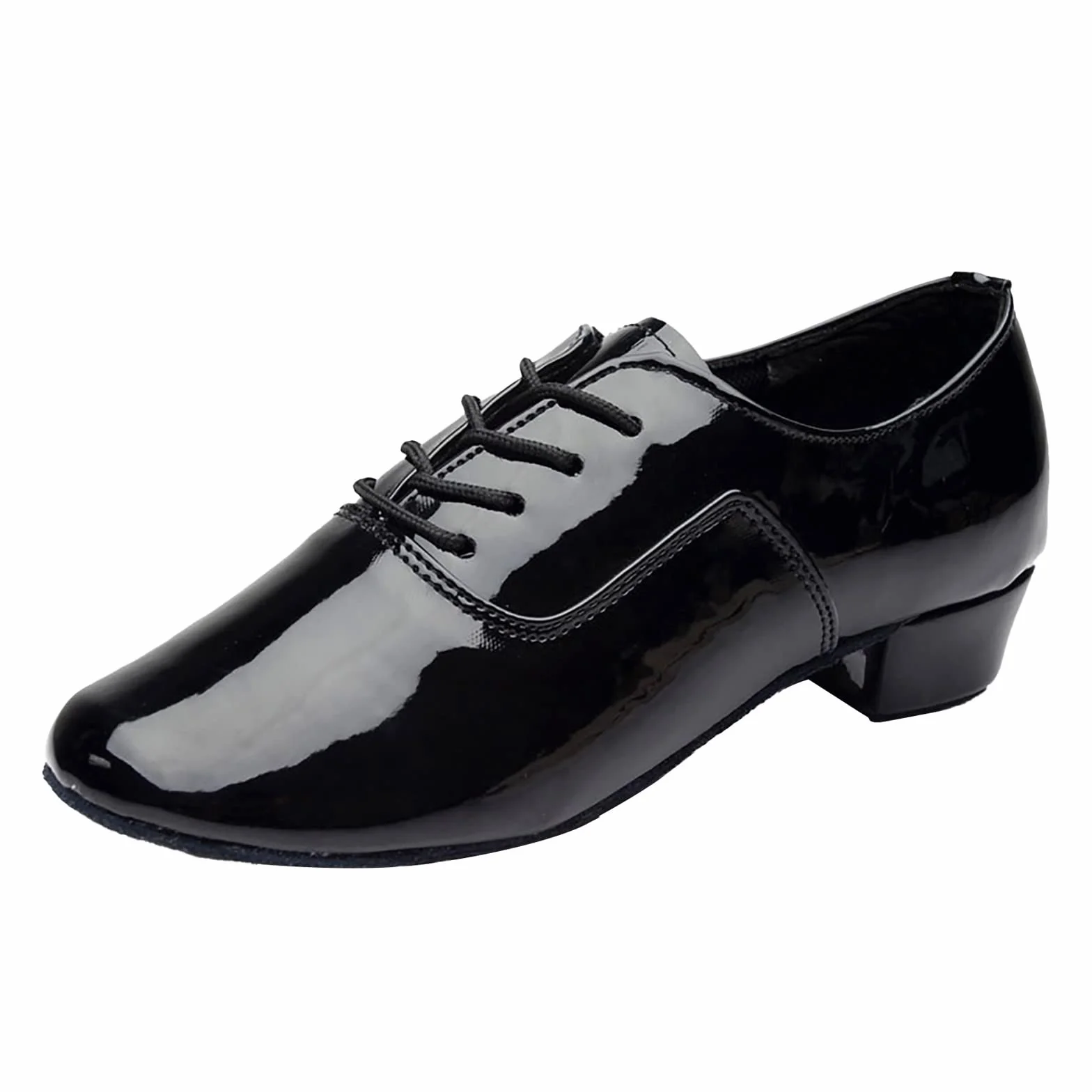 Zapatos de baile latino con cordones para hombre de color liso