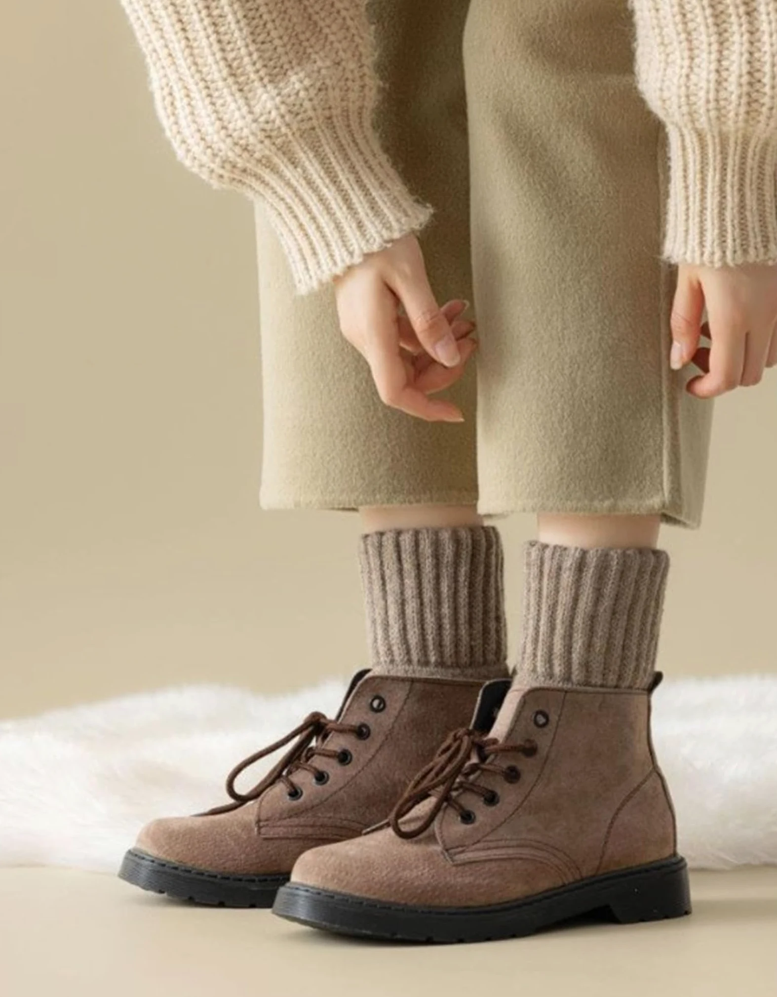 Generisch 3 pares de calcetines térmicos gruesos para mujer, cálidos y acolchados, de lana, para regalo