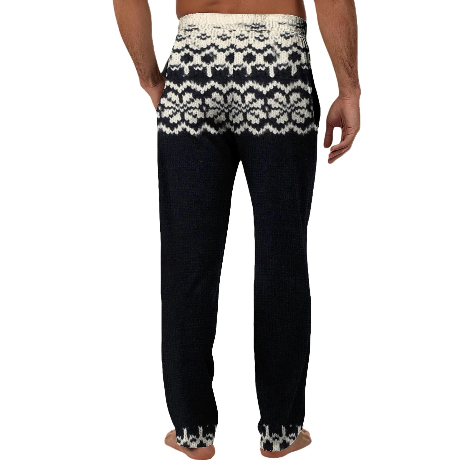 Generisch Pijama corto para hombre, pantalones de yoga, albornoz bordado para hombre (azul, XXXL)