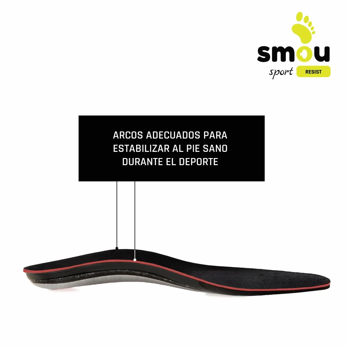 SMOU SPORT RESIST Plantillas gel Mujer y Hombre | Soporte del Arco | Absorción de impactos | Alivio Metatarsal y Talón | Amortiguación | Para Zapatillas Deportivas (37-38 EU)