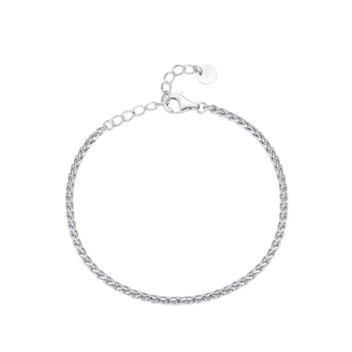KnSam Pulsera de oro auténtico para mujer, oro 18 K, Au750, pulsera de trigo, pulsera PT950 de platino