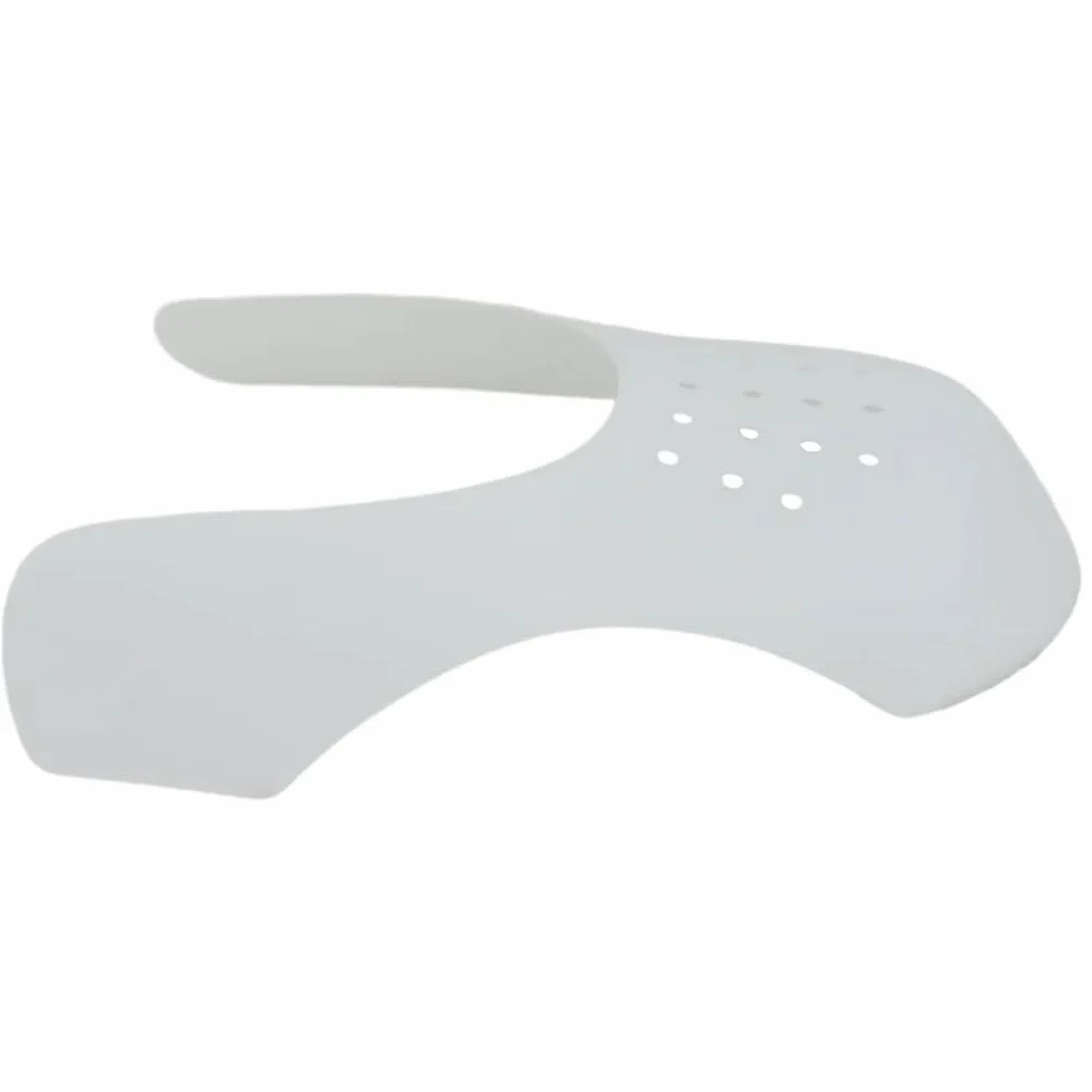 Protector antitorceduras para zapatos, 2 pares de plástico en blanco y negro para EU 41-47, moldeador flexible con orificios de ventilación y botones antideslizantes, para estirar, moldear, sin