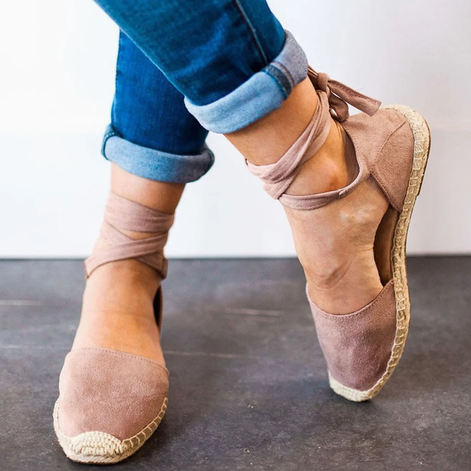 Generisch Sandalias De Cuña Para Mujer Con Cordones Ocio Sandalias Romanas Zapatos Mujer Negro 39