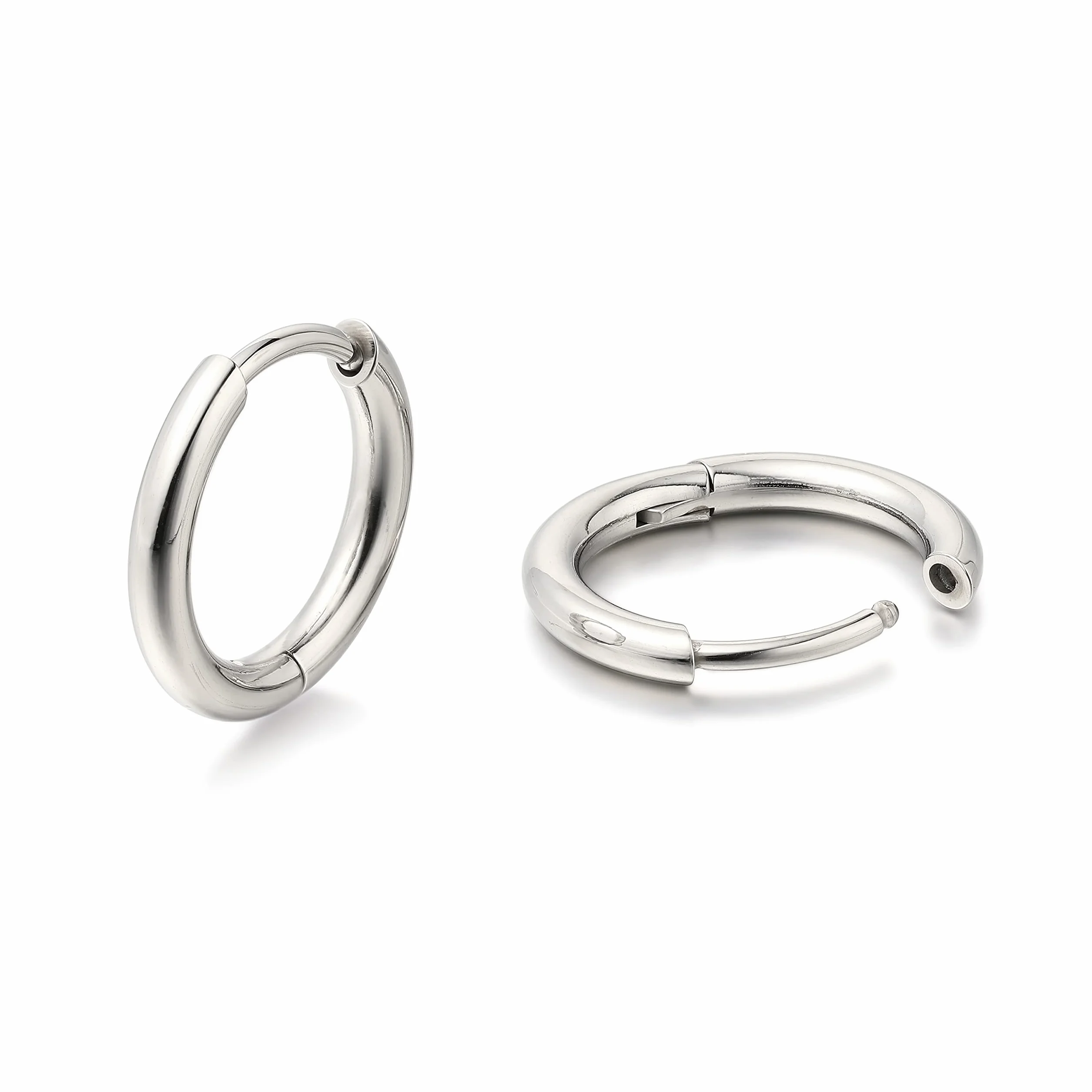 Pendientes de Aro Titanio Hipoalergenicos 8-14mm 20G Ligero Limerencia