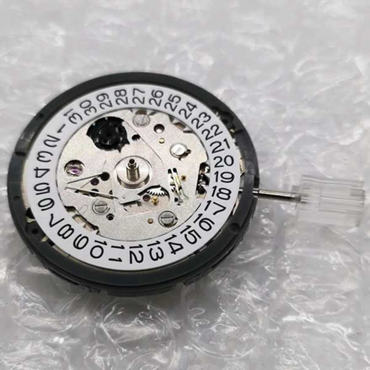 Reloj mecánico automático NH35 de alta precisión con movimiento y fecha y vástago de acero, 8 unidades