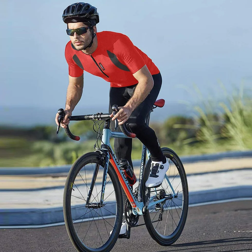MEETWEE Maillot Ciclismo Hombre Manga Corta Cómodo Respirable Secado Rápido