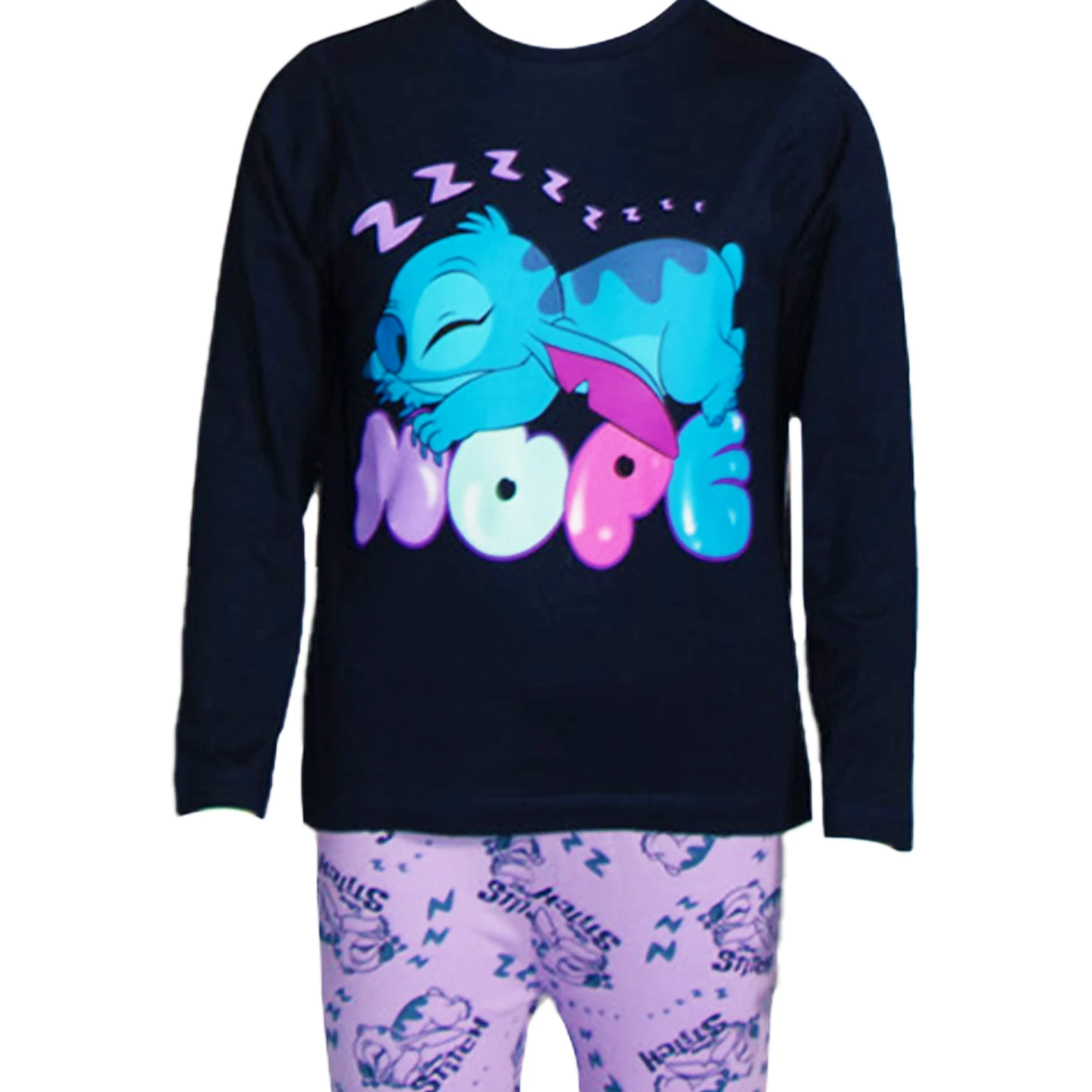 Disney Stitch - Conjunto de pijama para niños, tallas de 13 a 14 años, Diseño de puntada, 13-14 años