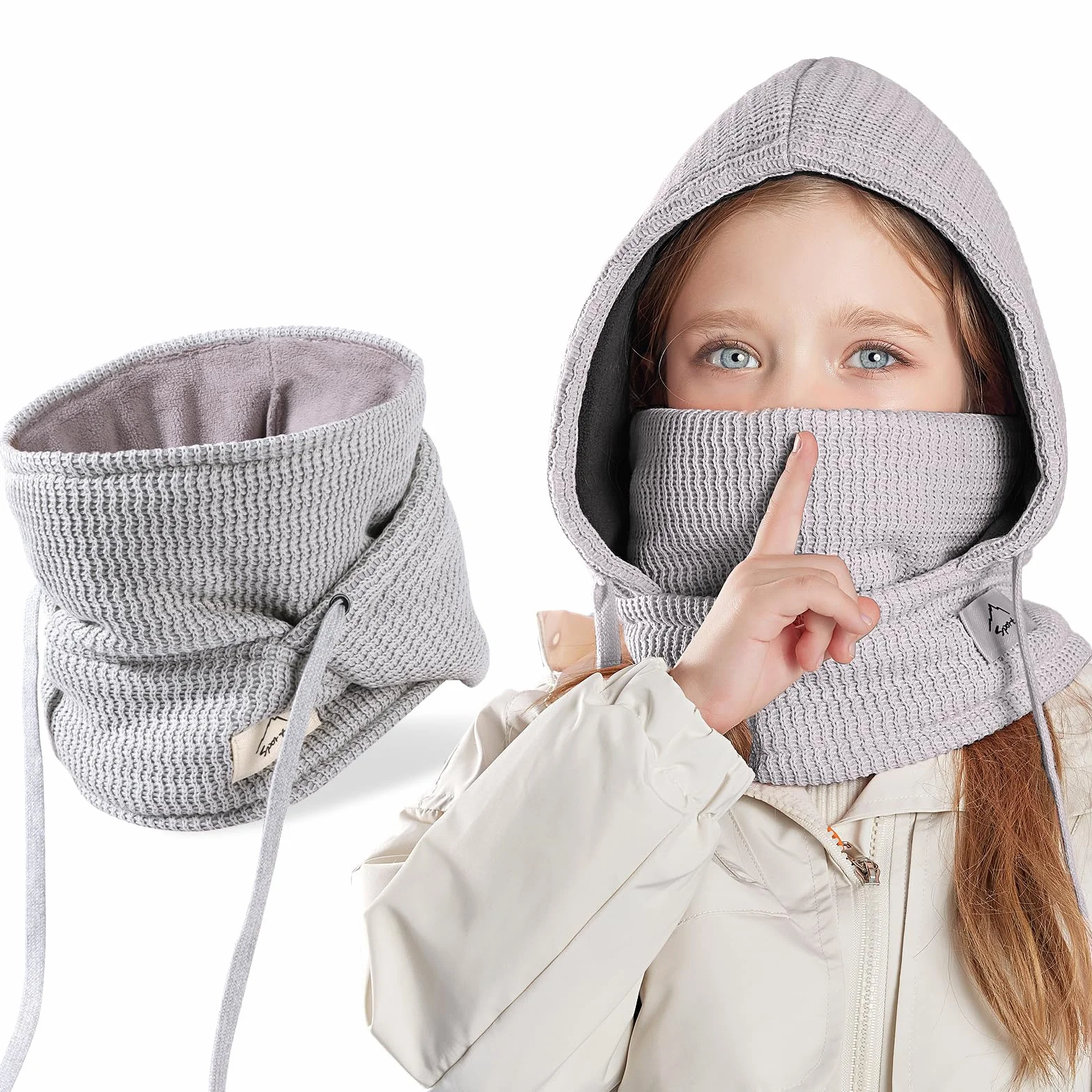 Pasamontañas Térmico Invierno Niños 4-10 años, Máscara Esquí Ciclismo, Gorro Forro Polar