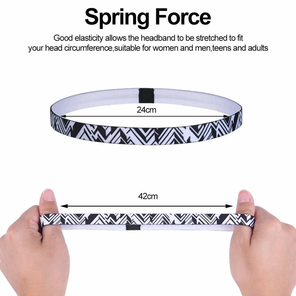 URAQT Diadema Deportiva Elástica Antideslizante, Cintas de Pelo de Silicona para Yoga, Fitness, Correr