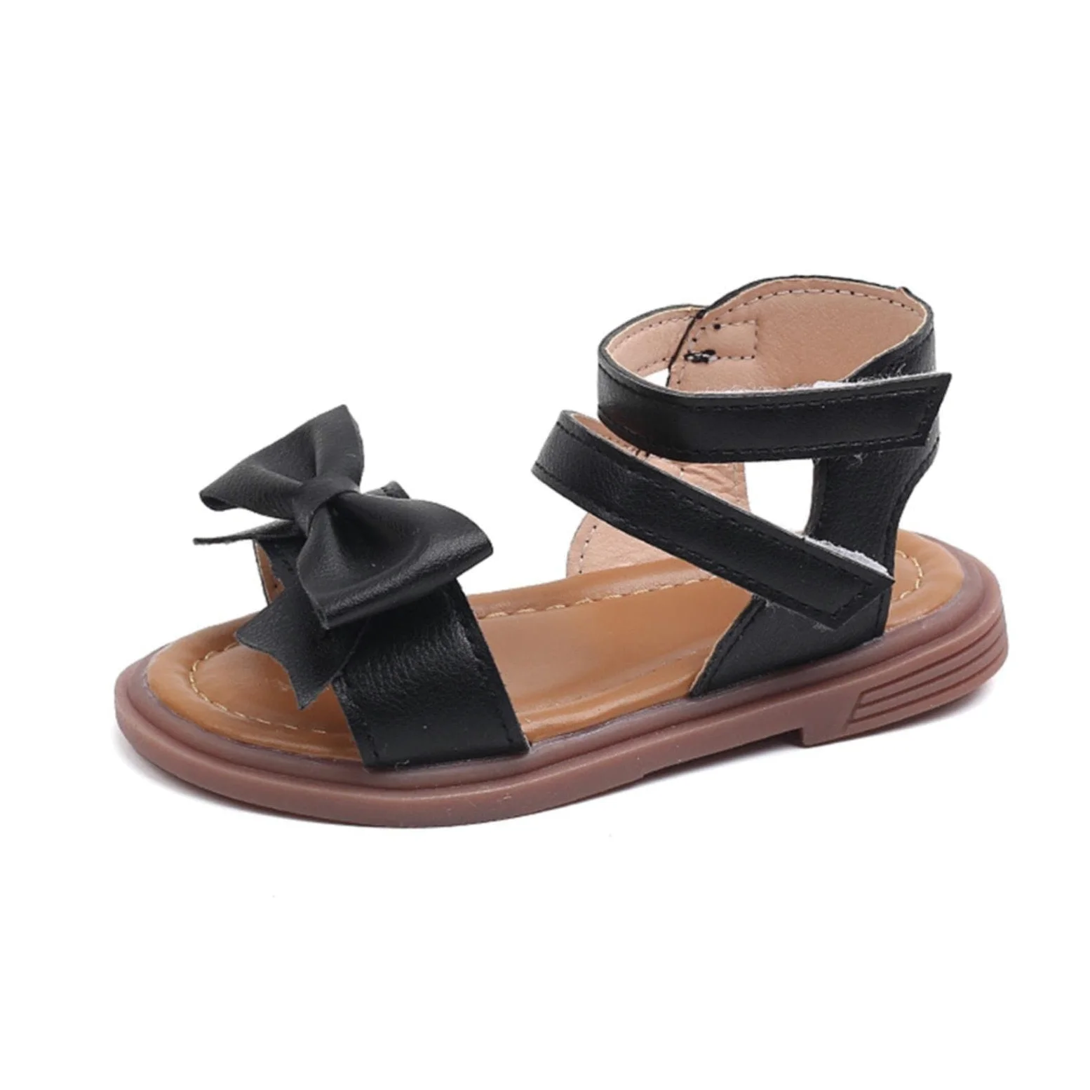 MMRTDJDR Generisch Sandalias para niña Sandalias de Verano con Lazo Zapatillas Sandalias para niñas con Suela Blanda Sandalias Romanas Sandalias de Verano Zapatos de Princesa para niñas