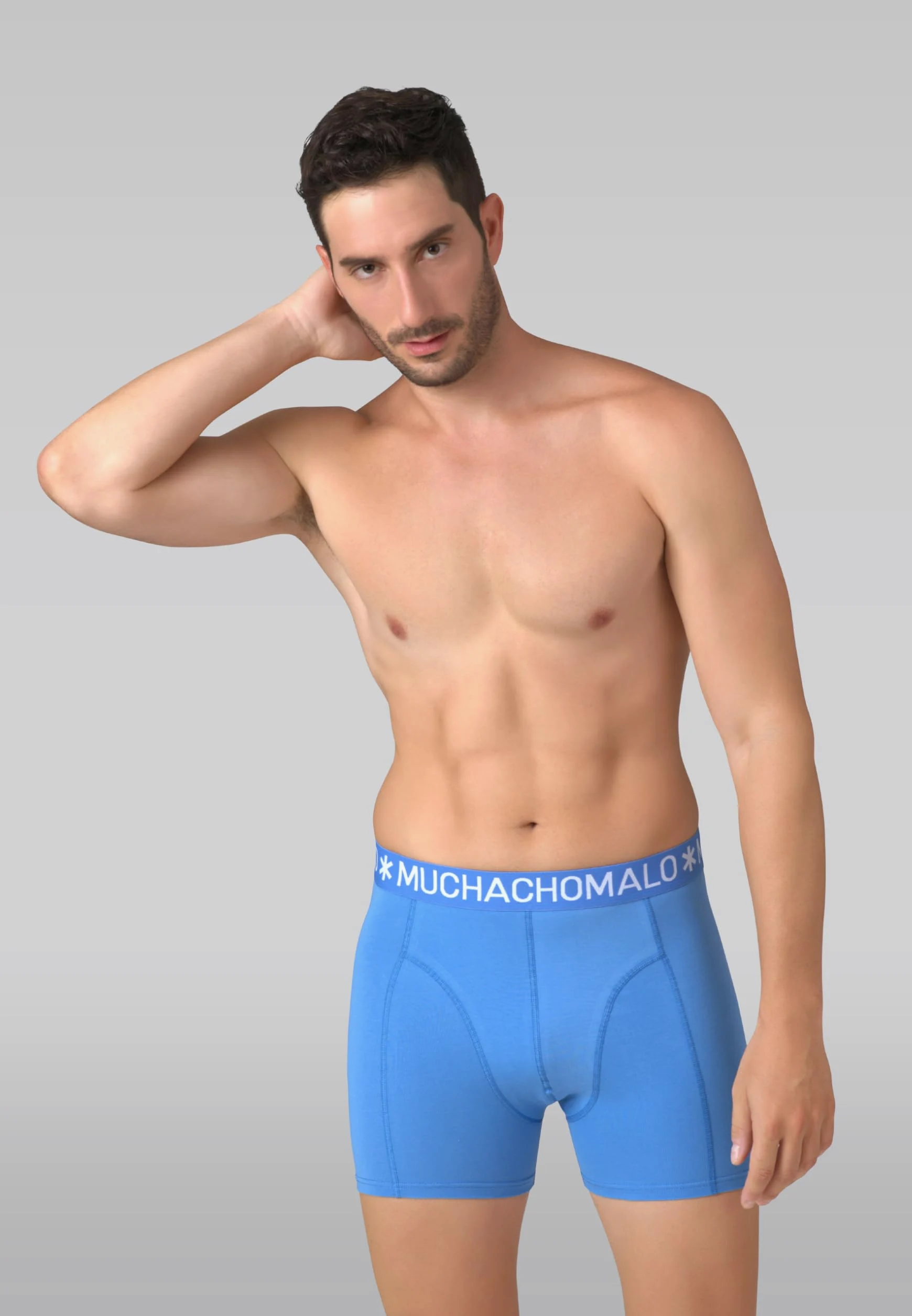 Muchachomalo Calzoncillos para Hombre, Ropa Interior Lisa de Algodón para Hombre, Pack de 4 Unidades, Bóxers Lisos de Corte Clásico con Cintura Elástica