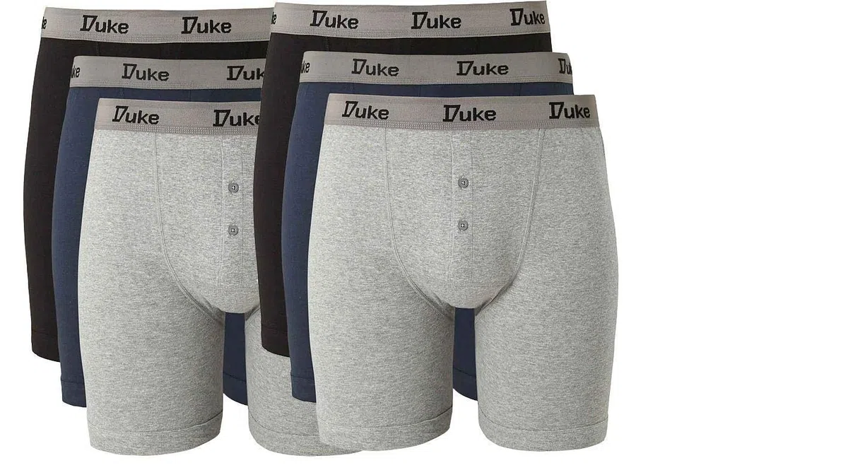 Duke London - Calzoncillos tipo bóxer para hombre, 6 unidades, con botones