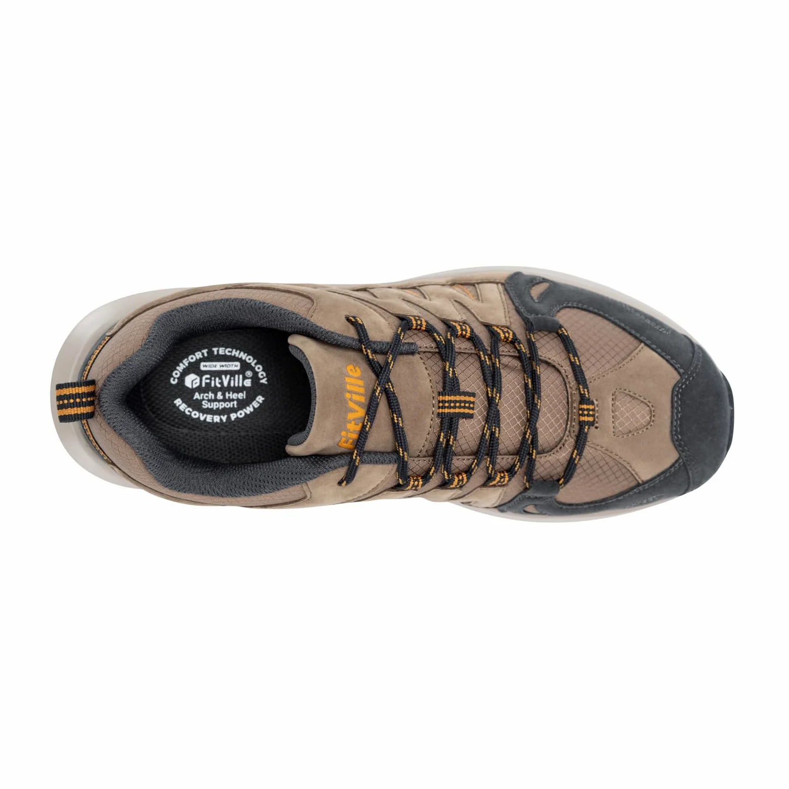 FitVille Zapatillas Trekking Hombre Extra Ancho Zapatos Senderismo Nordic Walking Antideslizantes Zapatillas Deportivas Transpirables Calzado Running