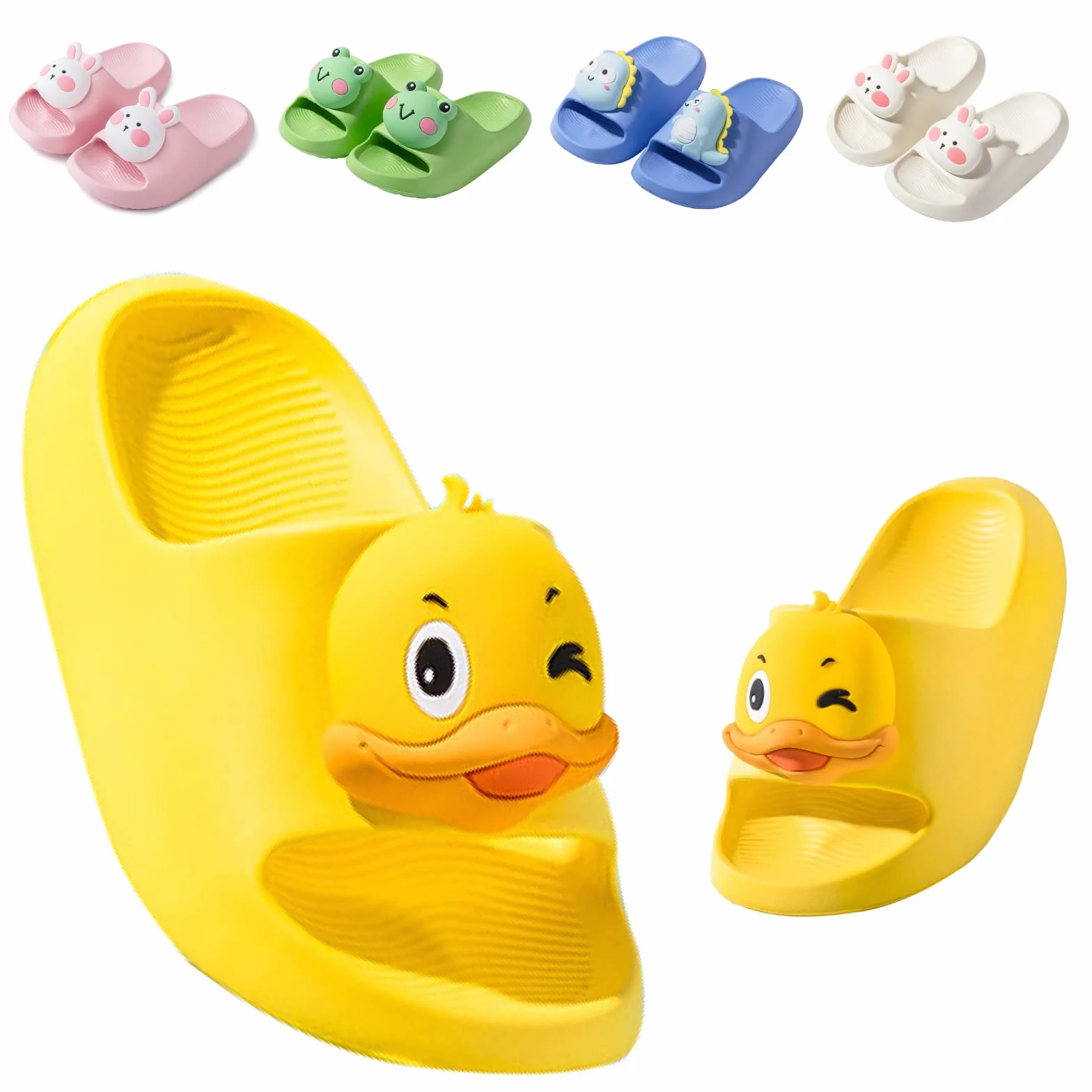 Chanclas de Playa Niña Niño Zapatos de Piscina Sandalias Ligero Antideslizante Pantuflas de Baño Ducha Unisex-niños Amarillo 762 21/22 (Tamaño de la Etiqueta 150mm)
