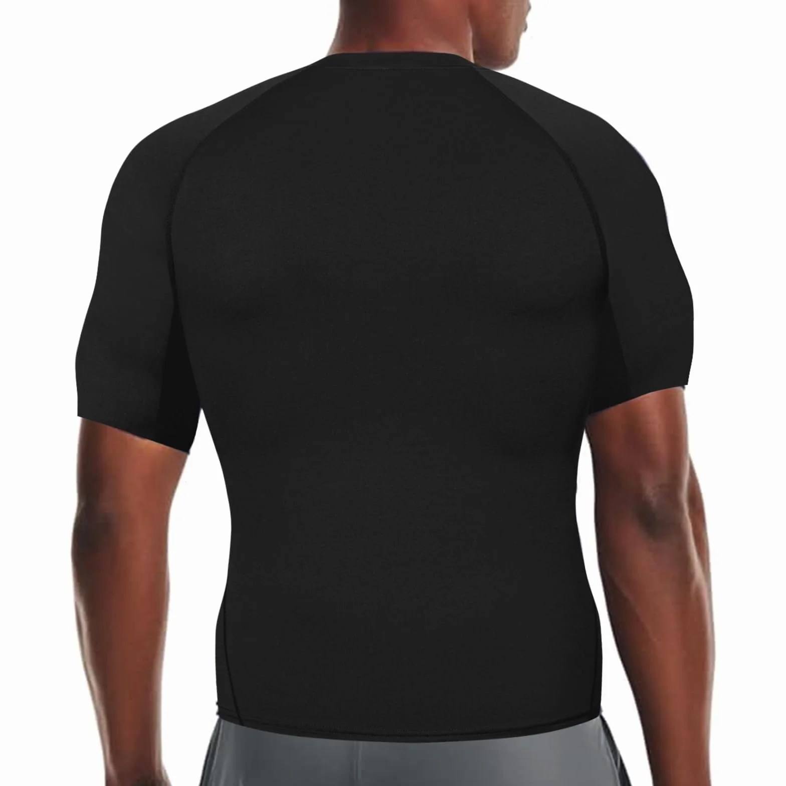 HYCOPROT Compresión para Hombres Camiseta de Compresión de Manga Corta Camiseta de Entrenamiento Capa Base Deportiva de Secado Rápido Camisetas para Correr Tops