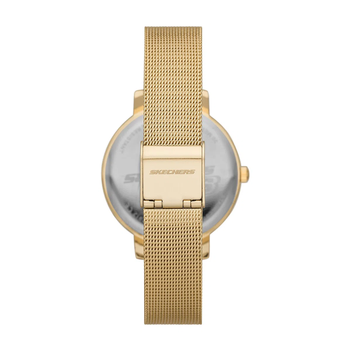 Skechers Women's Quartz Watch with Stainless Steel Mesh Strap, Gold, 14 (Model: SR9057)