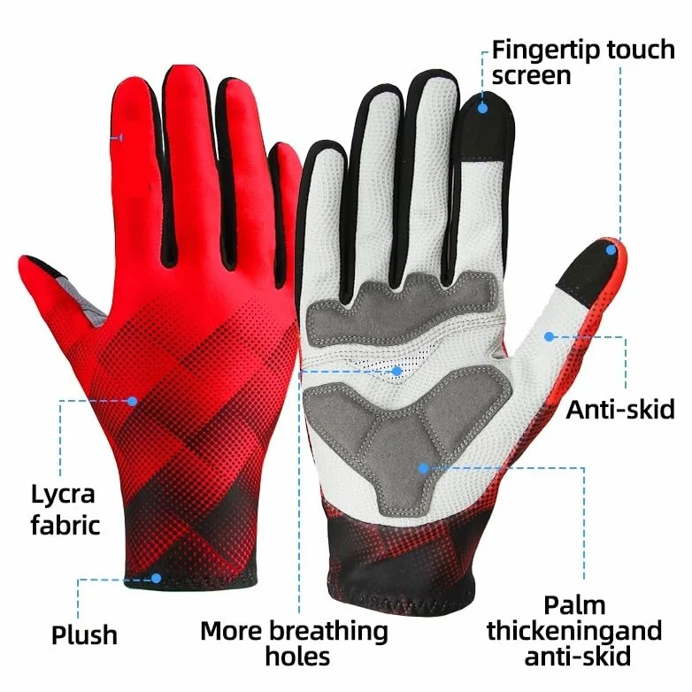 Guantes de Invierno,Guantes Ciclismo Guantes Térmicos de invierno for bicicleta, guantes antideslizantes con pantalla táctil for bicicleta de montaña y carretera, guantes transpirables for mantener el