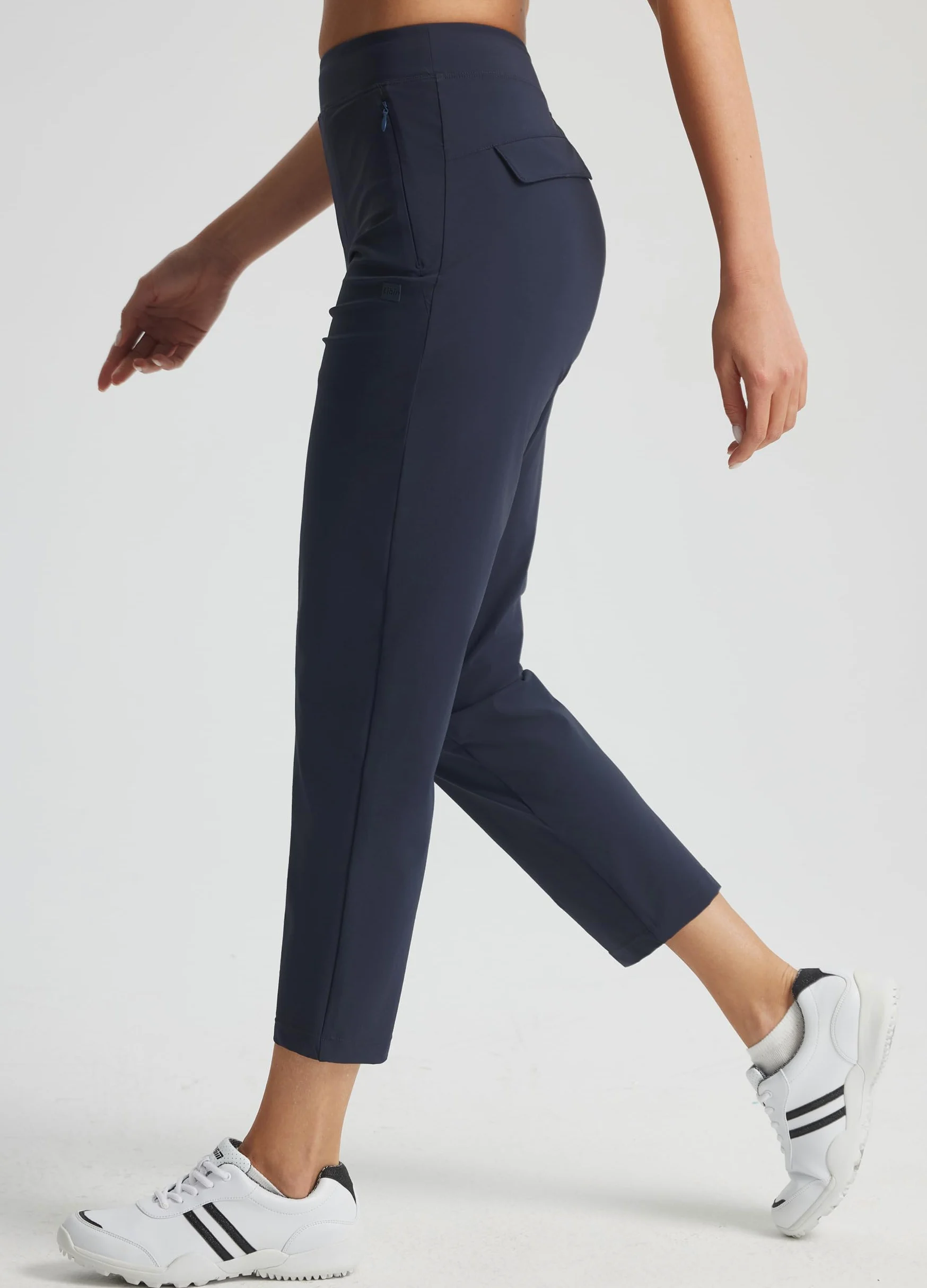 Libin Pantalones Golf Mujer 7/8 Jogging Business | Pantalón De Jogging Ligero Transpirable Entrenamiento Carrera Cintura Elástica Verano Estilo Con Bolsillos