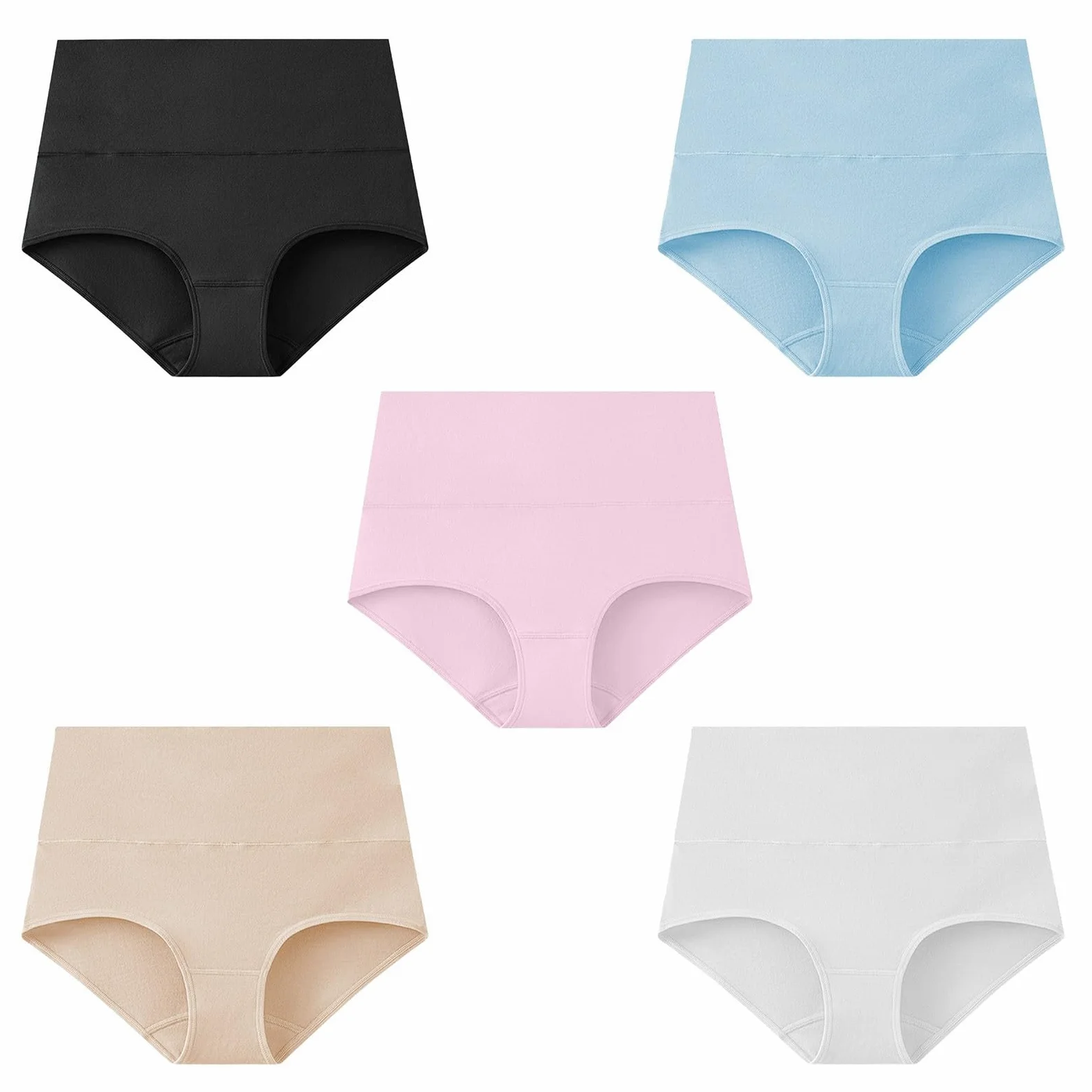Bragas Mujer Algodon Ropa Interior Mujer 5 Pack Braga Bikini Menstrual | Braguitas sin Costuras Mujer Cuecas Mulher Altas Panties Invisible Cotton Underwear Women Tanga Verano