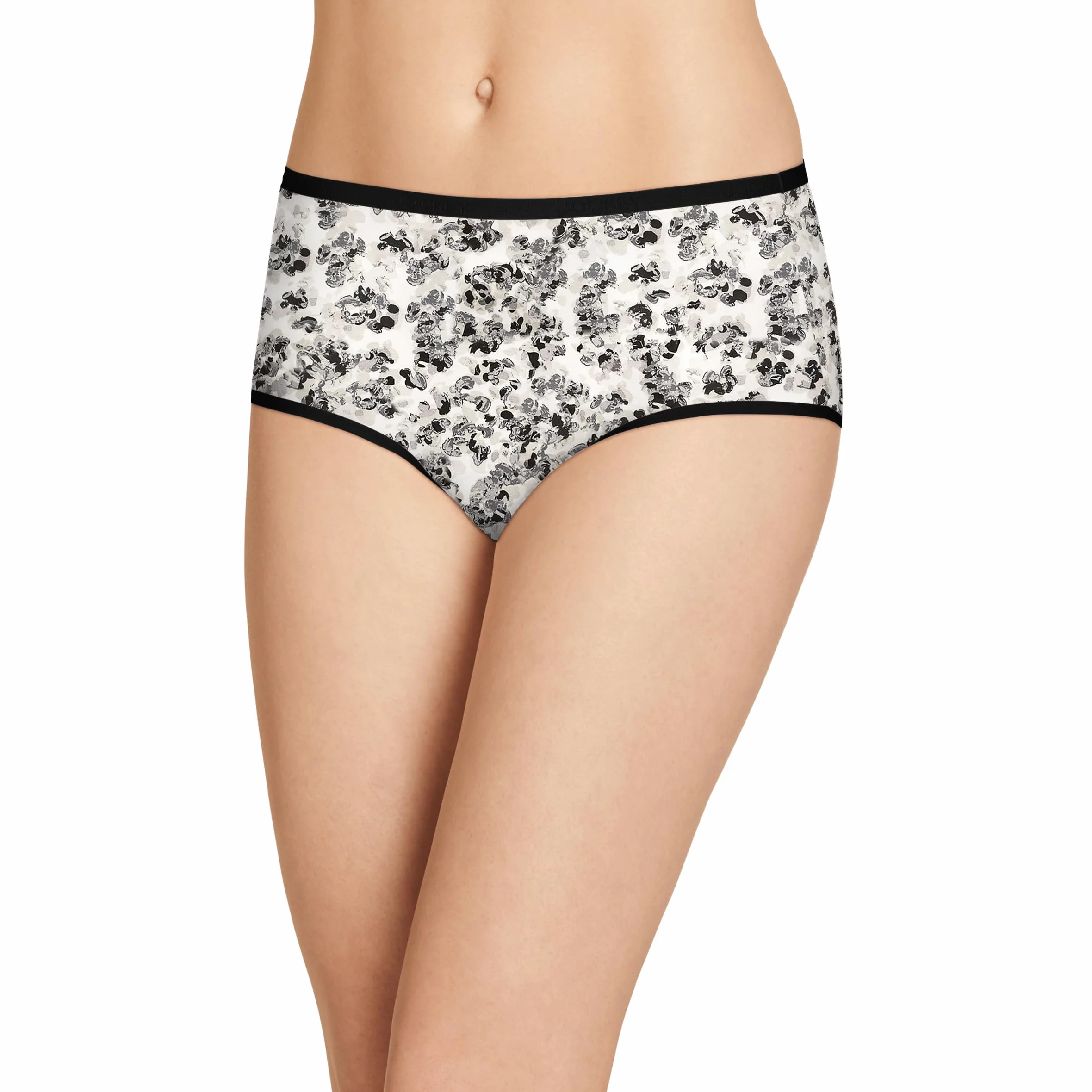 Jockey Ropa interior de algodón orgánico elástico con logotipo moderno para mujer, paquete de 3