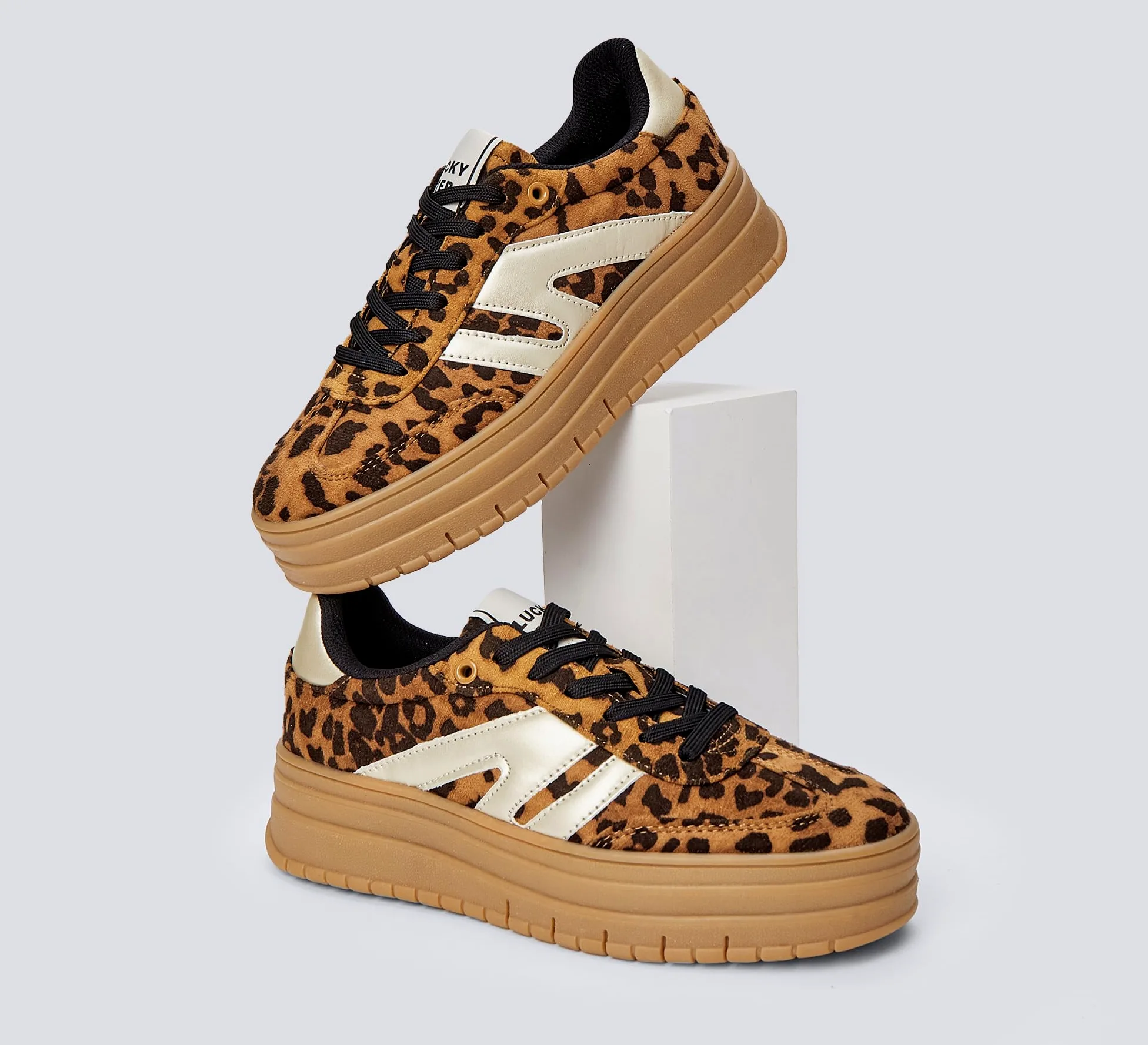 LUCKY STEP Zapatillas Plataforma Mujer - Cuña Clásica Lona Retro Tobillo Bajo Cómodas Diarias
