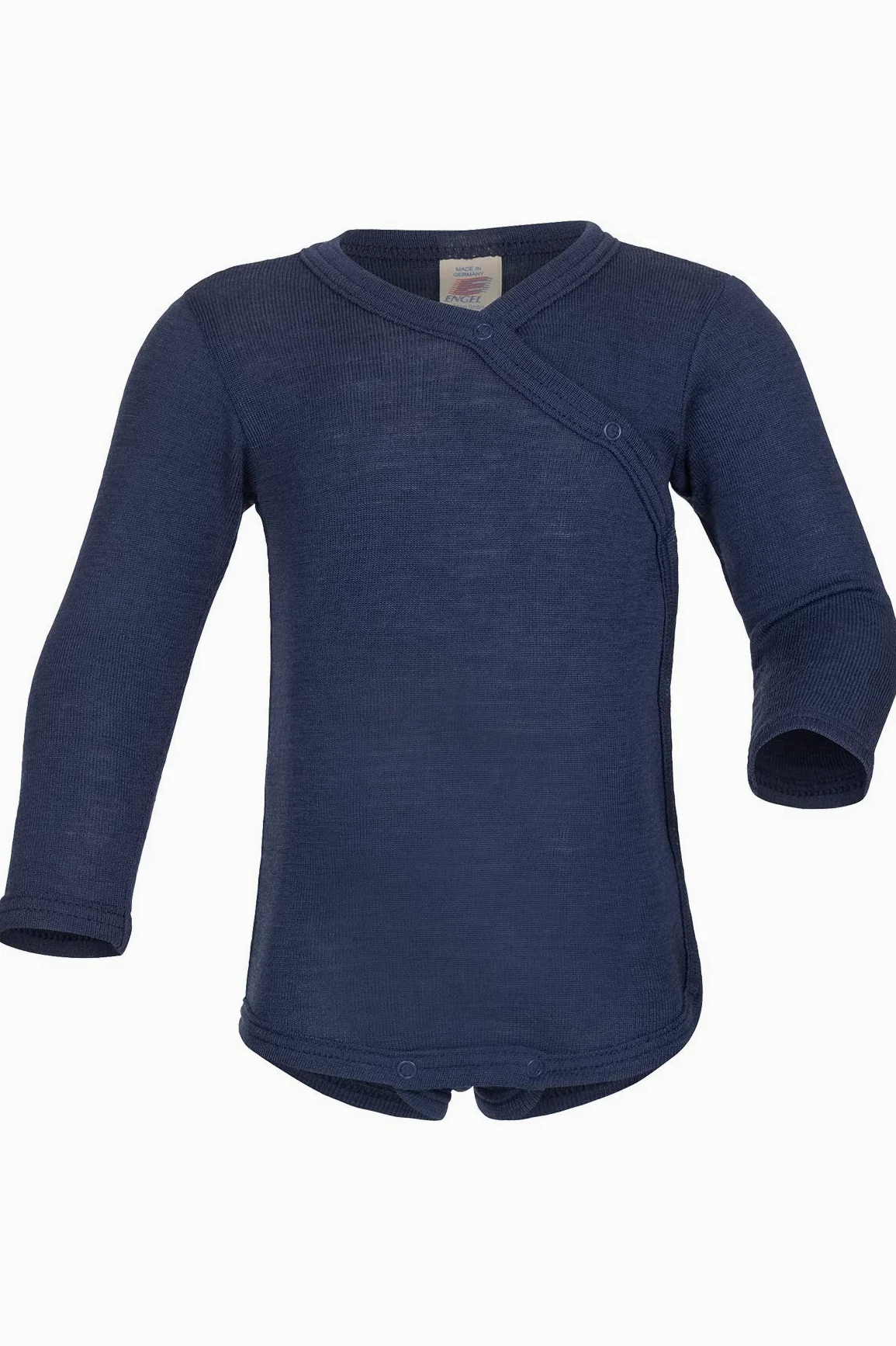 Body para bebé de manga larga de lana y seda, diseño de ángel natural, talla 50/56-74/80 (74-80, azul marino), marine, 74-80