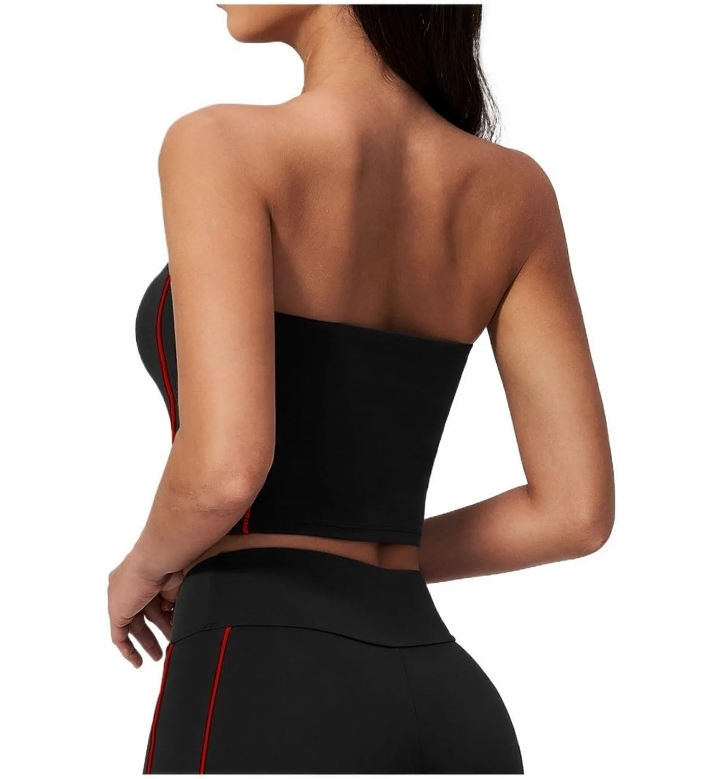 Sujetador Deportivo sin Tirantes para Mujer, Top Yoga Nailon sin Costuras con Almohadillas ExtraíBles, Bandeau Transpirable Entrenamiento