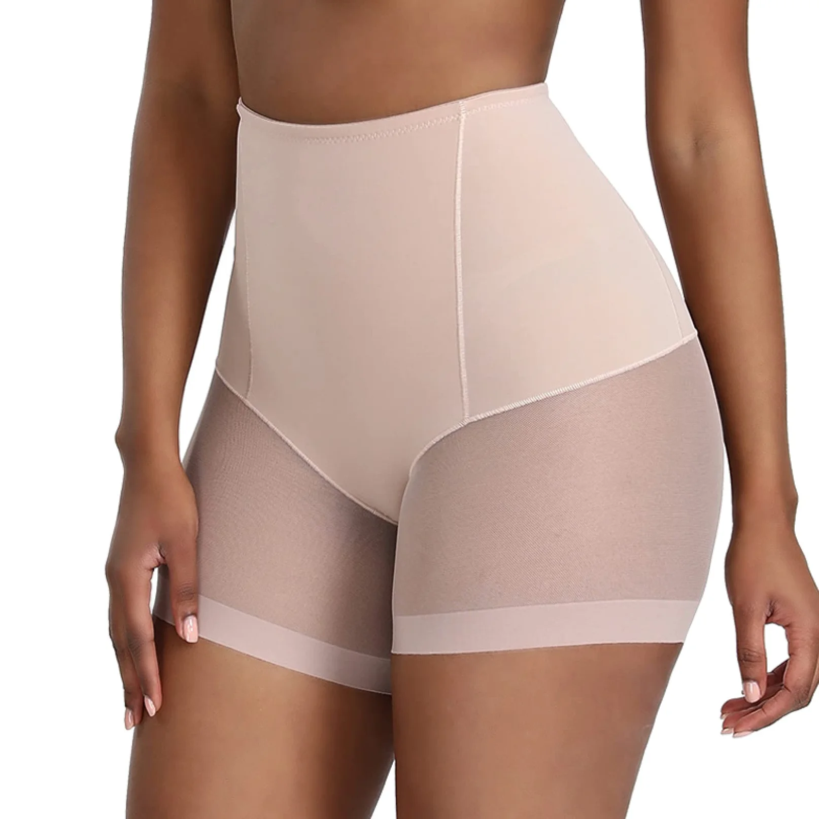 Entrenador de Cintura Alta para Mujer, Ropa Moldeadora Costura de Malla, Bragas con Control de Barriga, Moldeador de Cuerpo, Ropa Interior Adelgazante