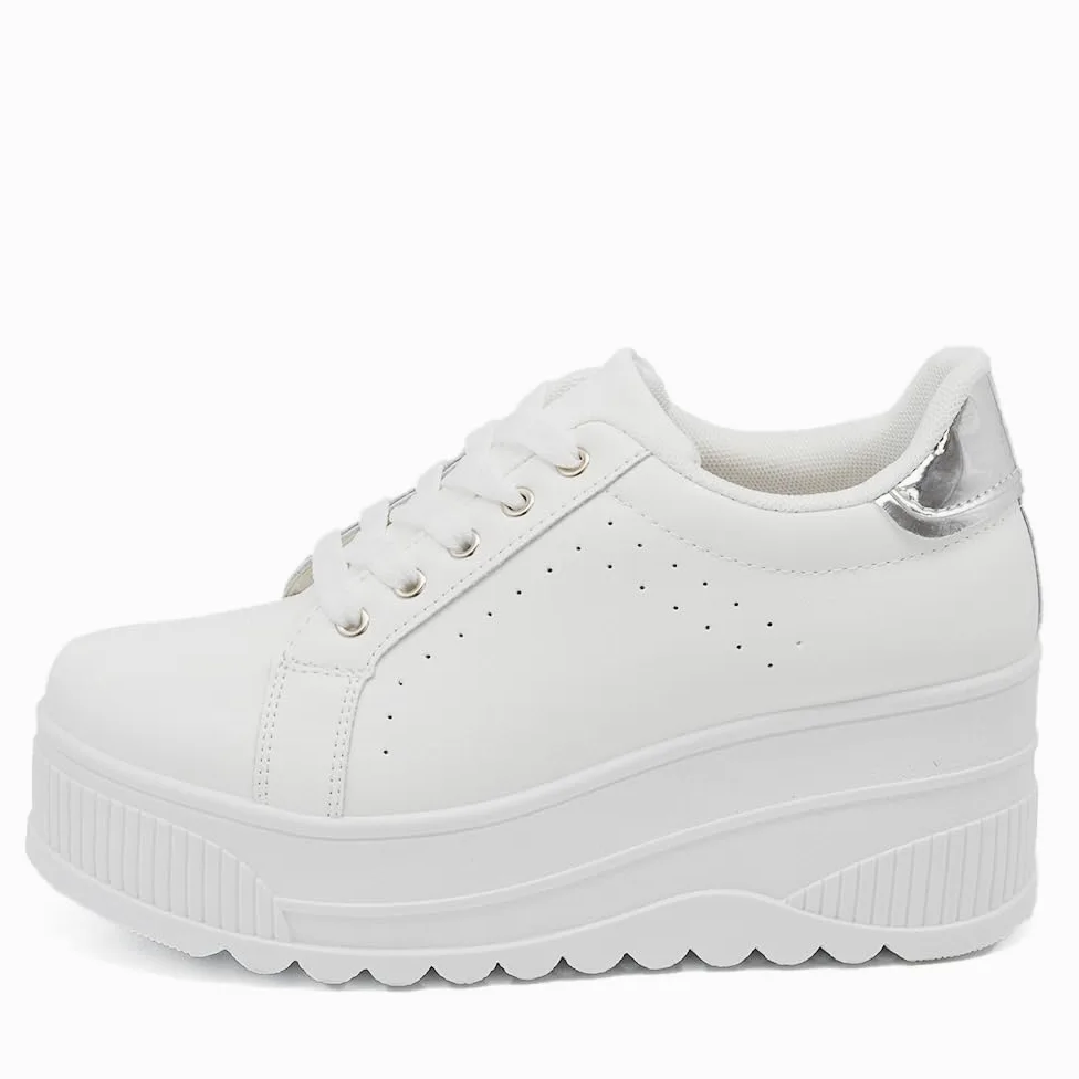 IF900-1 - Zapatillas deportivas para mujer, estilo casual, plataforma alta, color blanco