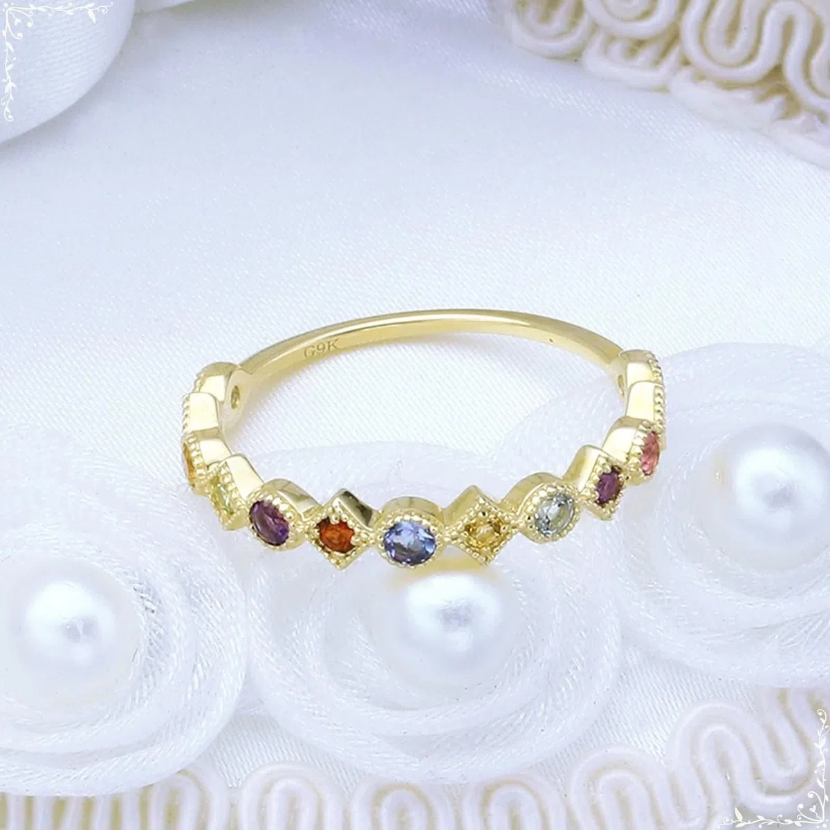 Beydodo Anillos Boda Oro Mujer 9 14 18 Kilates con Redondo con Cristal, Anillo Oro para Mujer Compromiso