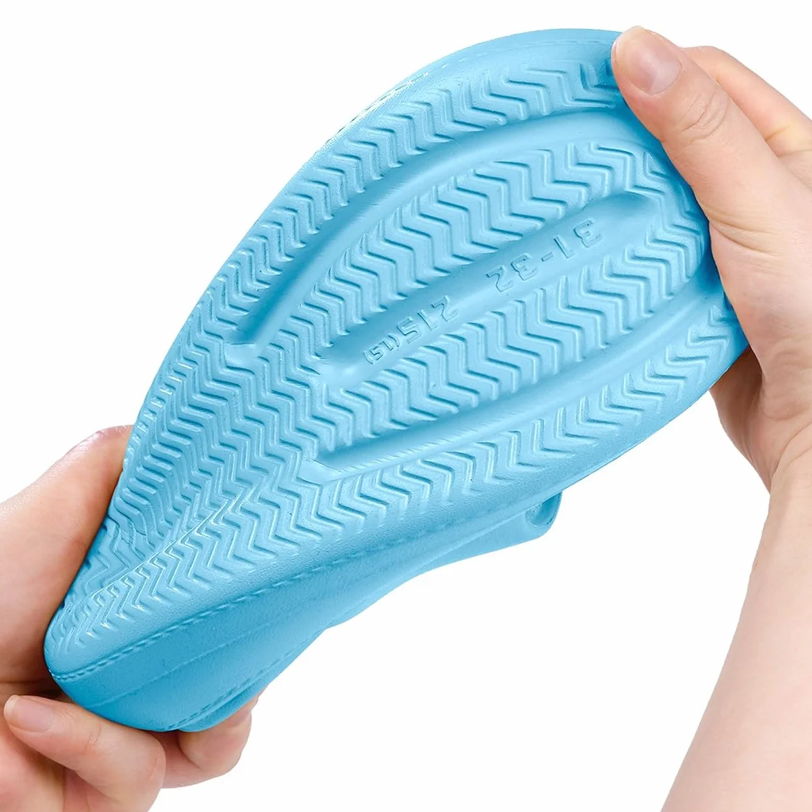 Gaatpot Zapatilla de Baño Niños Niña Chanclas Zapatos de Playa y Piscina Ajustable Doble Hebilla Sandalias Antideslizantes Azure 31/32 EU