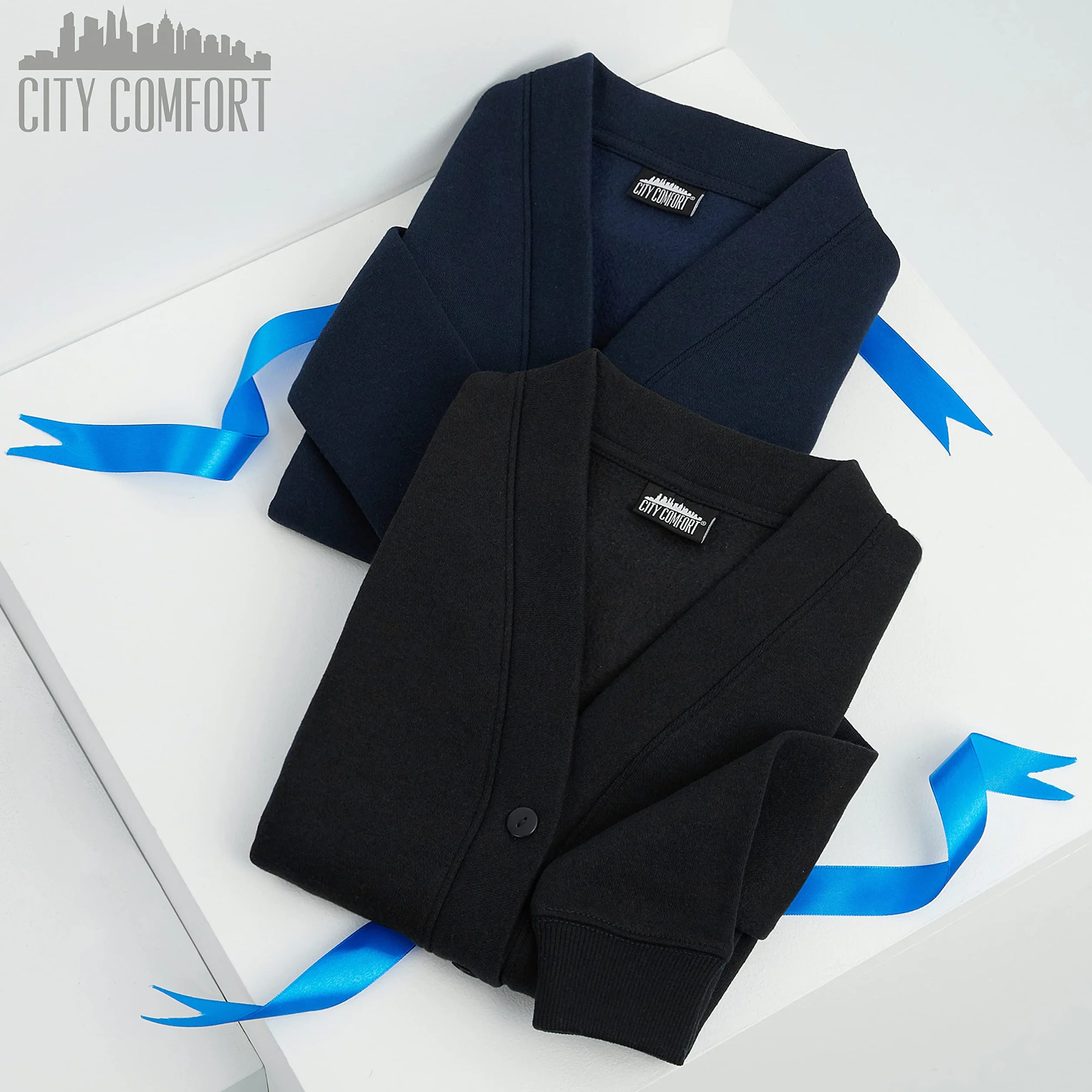 CityComfort Cardigan Niños, Chaleco de Punto, Jersey Negro Azul Marino, Ropa para Niños 3-14 Años Multipack