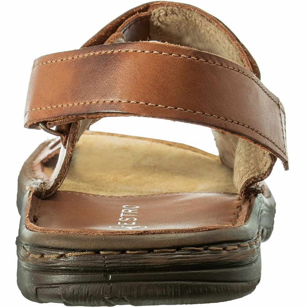 ESTRO Sandalias Hombre Verano Cuero - Sandalias Hombre Cuero Chanclas Piel con Suela Goma Antideslizante s2