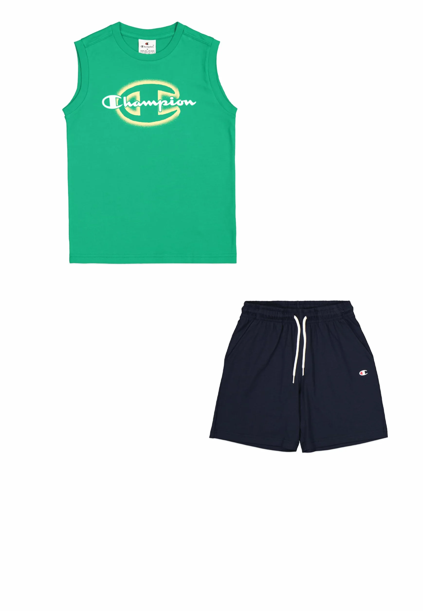 Champion Legacy Boy - Graphic Sleeveless Crewneck Set With Large Print Conjunto Niños