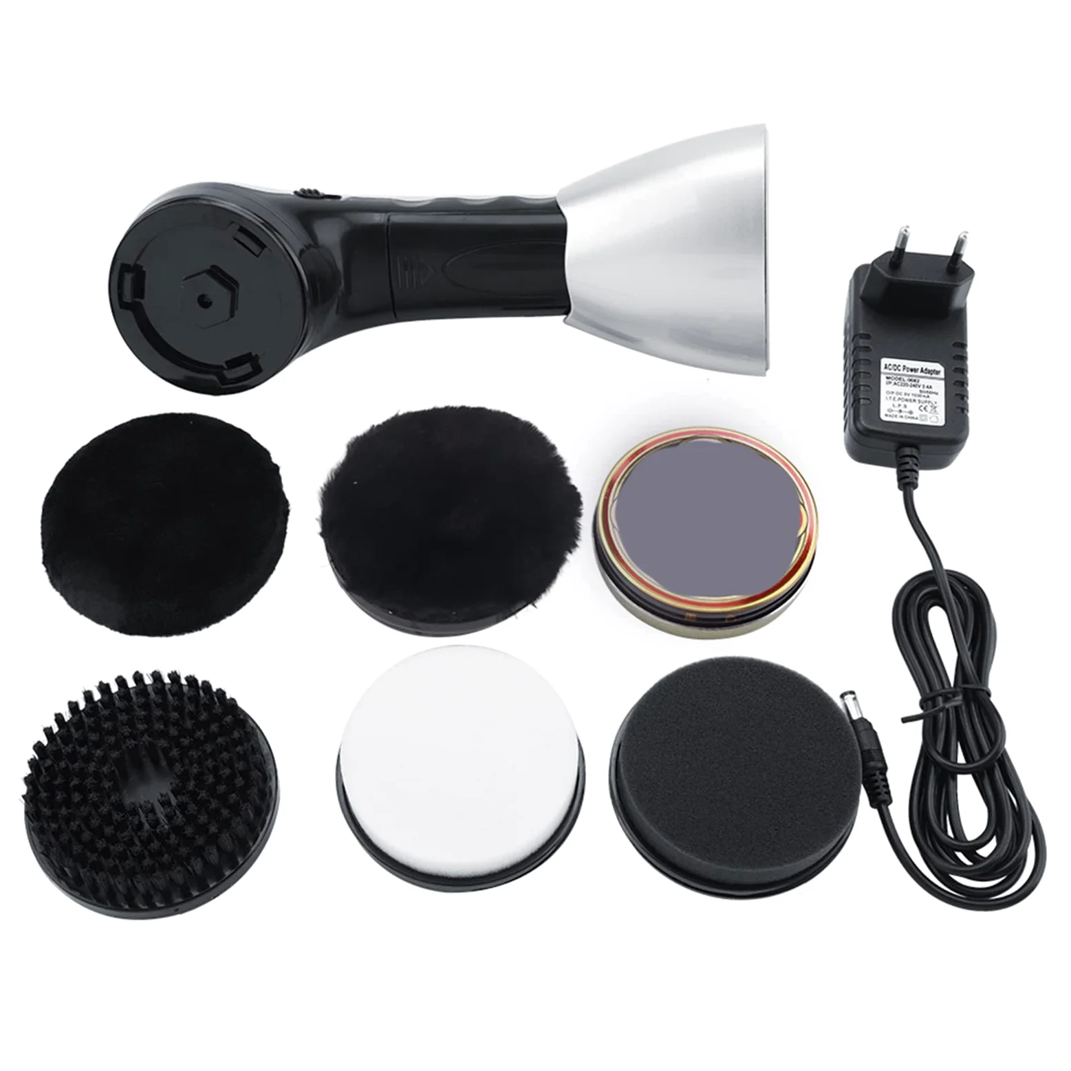 Cepillo Eléctrico con 5 Cepillos para Zapatos Pulidor de Zapatos Cepillo de Limpieza Kit Mini Pulidora Eléctrica Portátil para Zapatos Bolsos Sofá Cuidado de Cuero