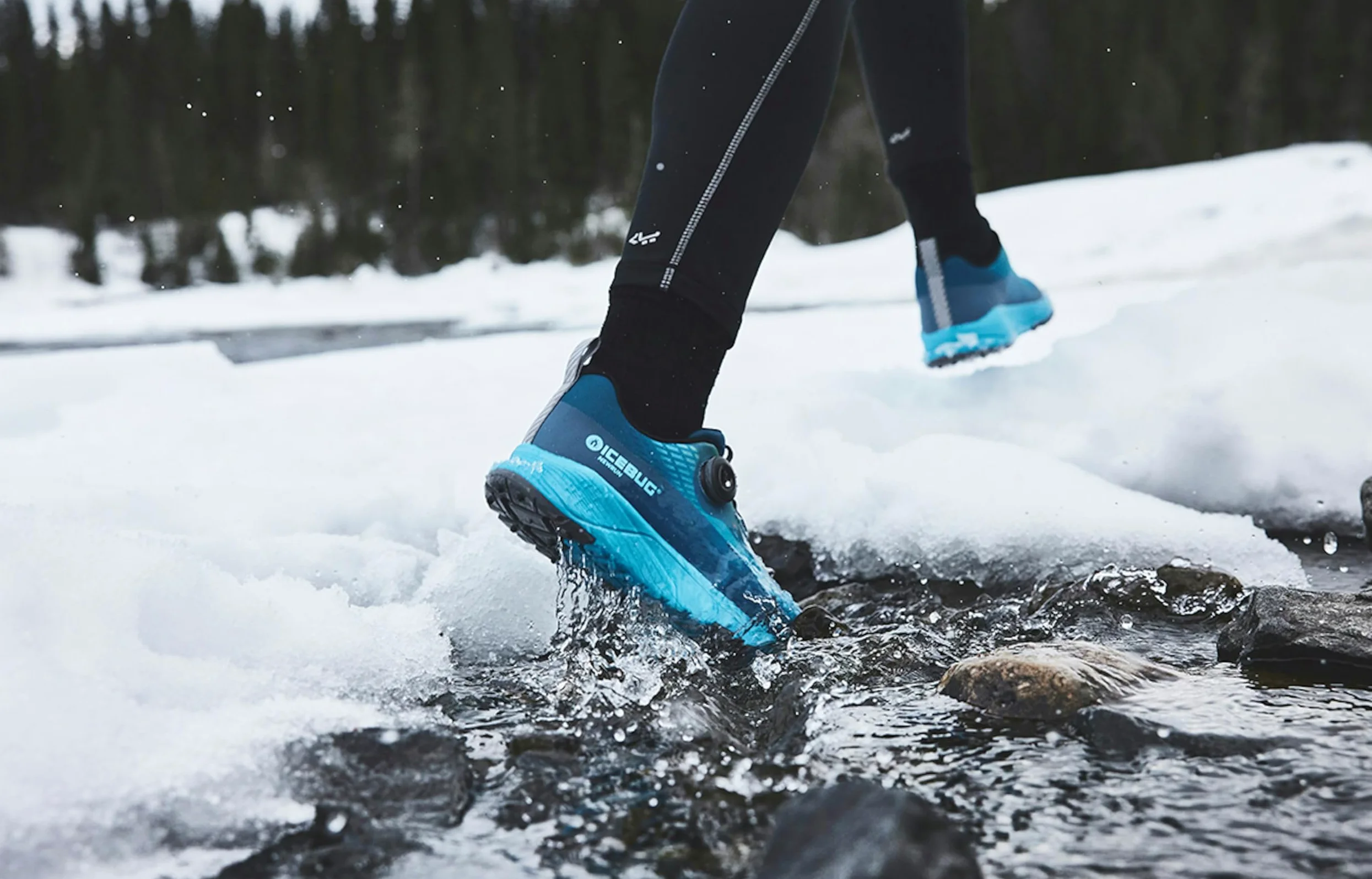 Icebug NewRun BUGrip GTX Trail Running Zapato para mujer con suela de tracción tachonada de carburo