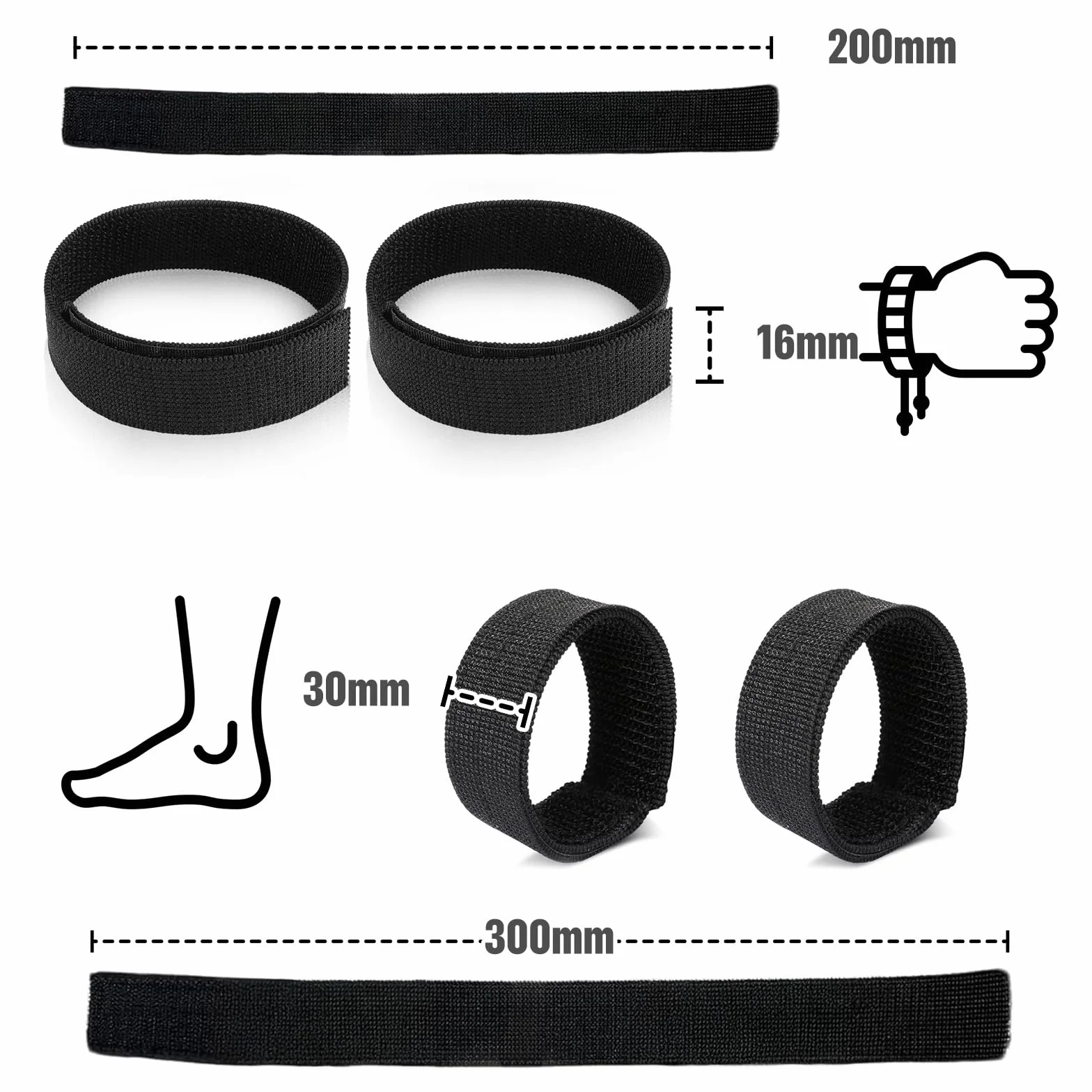 Clips para pantalón de bicicleta, banda elástica de seguridad, 3 pares, senderismo, pesca